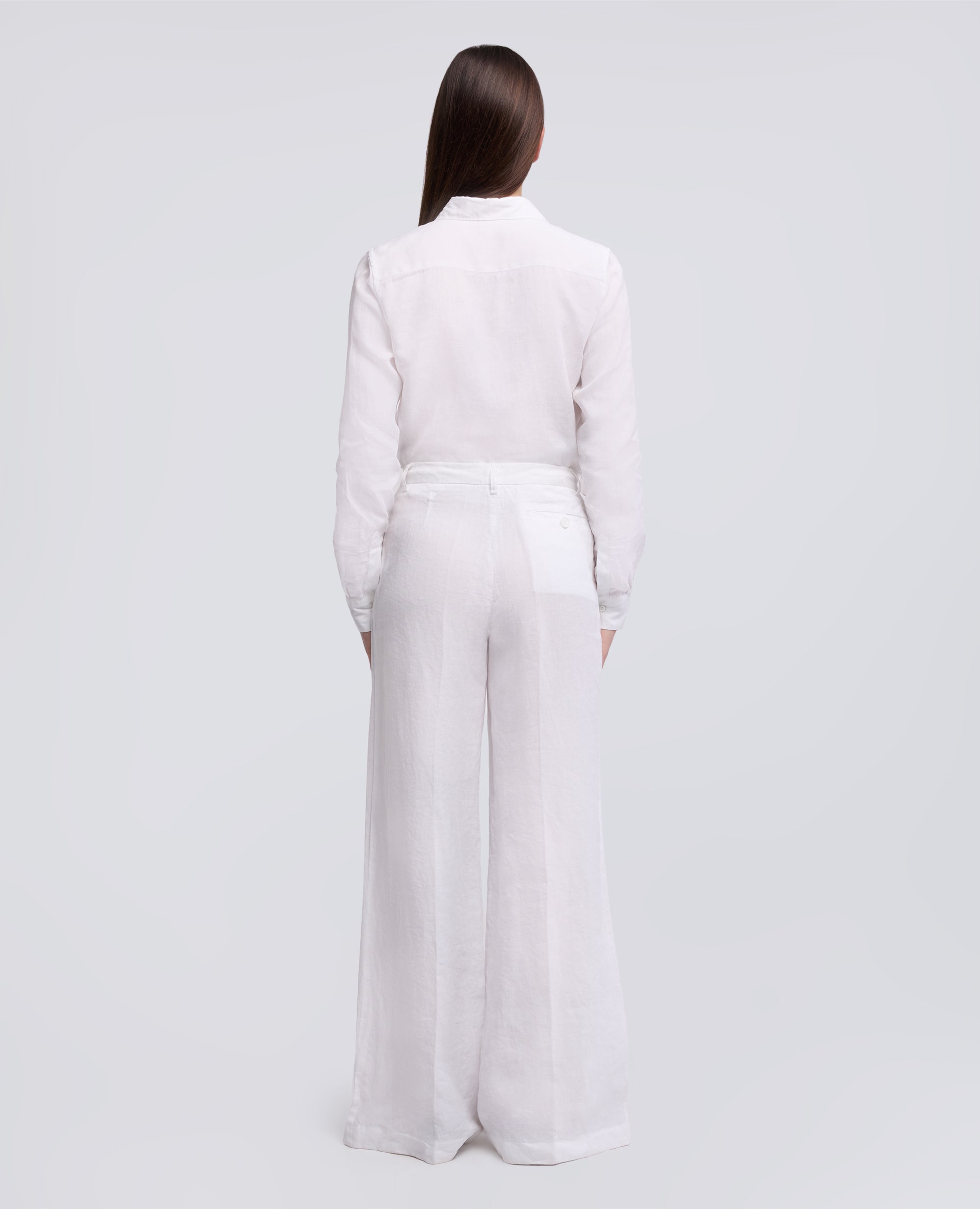 PANTALONE IN TELA DI LINO - BIANCO - ASPESI