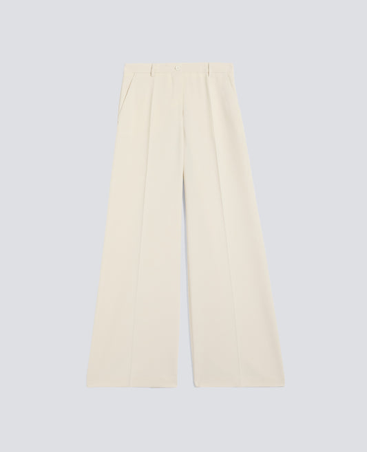 PANTALONE IN CADY CREPE IN TRIACETATO E POLIESTERE - NATURALE - ASPESI