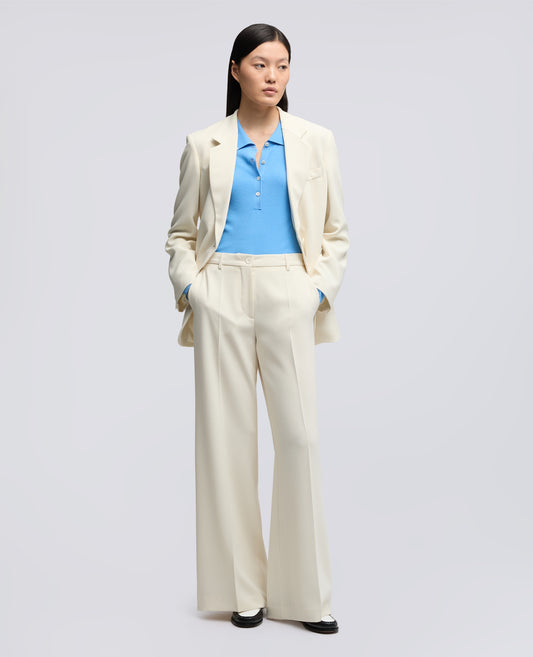 PANTALONE IN CADY CREPE IN TRIACETATO E POLIESTERE - NATURALE - ASPESI