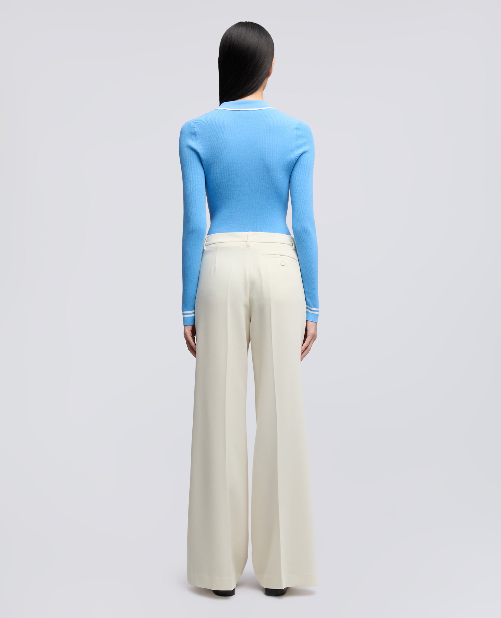 PANTALONE IN CADY CREPE IN TRIACETATO E POLIESTERE - NATURALE - ASPESI