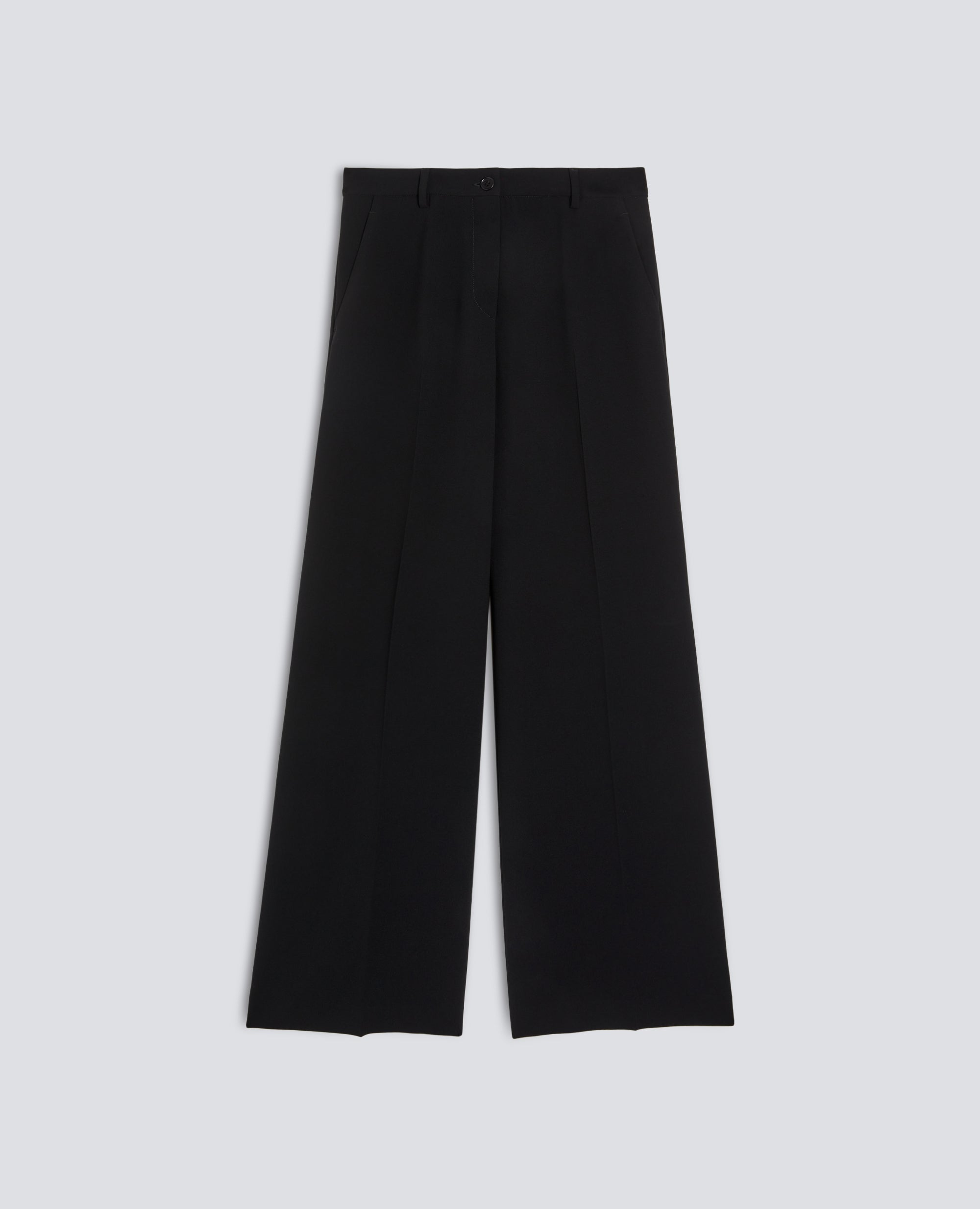 PANTALONE IN CADY CREPE IN TRIACETATO E POLIESTERE - NERO - ASPESI