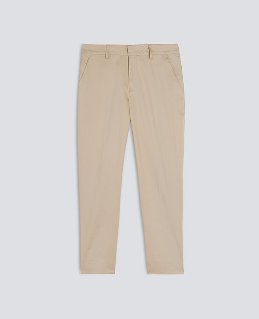 PANTALONE CAPRI IN TWILL DI COTONE STRETCH - BEIGE - ASPESI