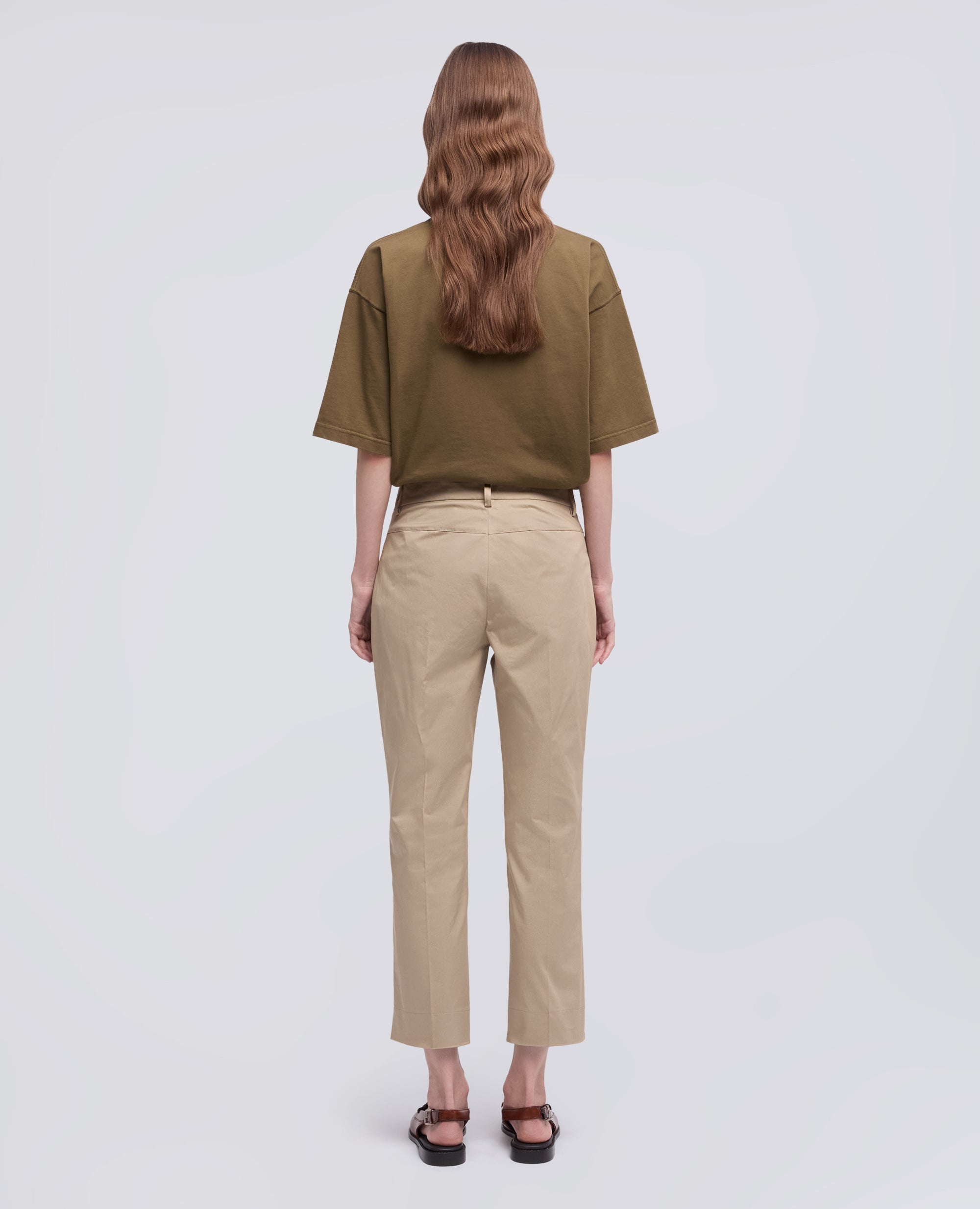 PANTALONE CAPRI IN TWILL DI COTONE STRETCH - BEIGE - ASPESI