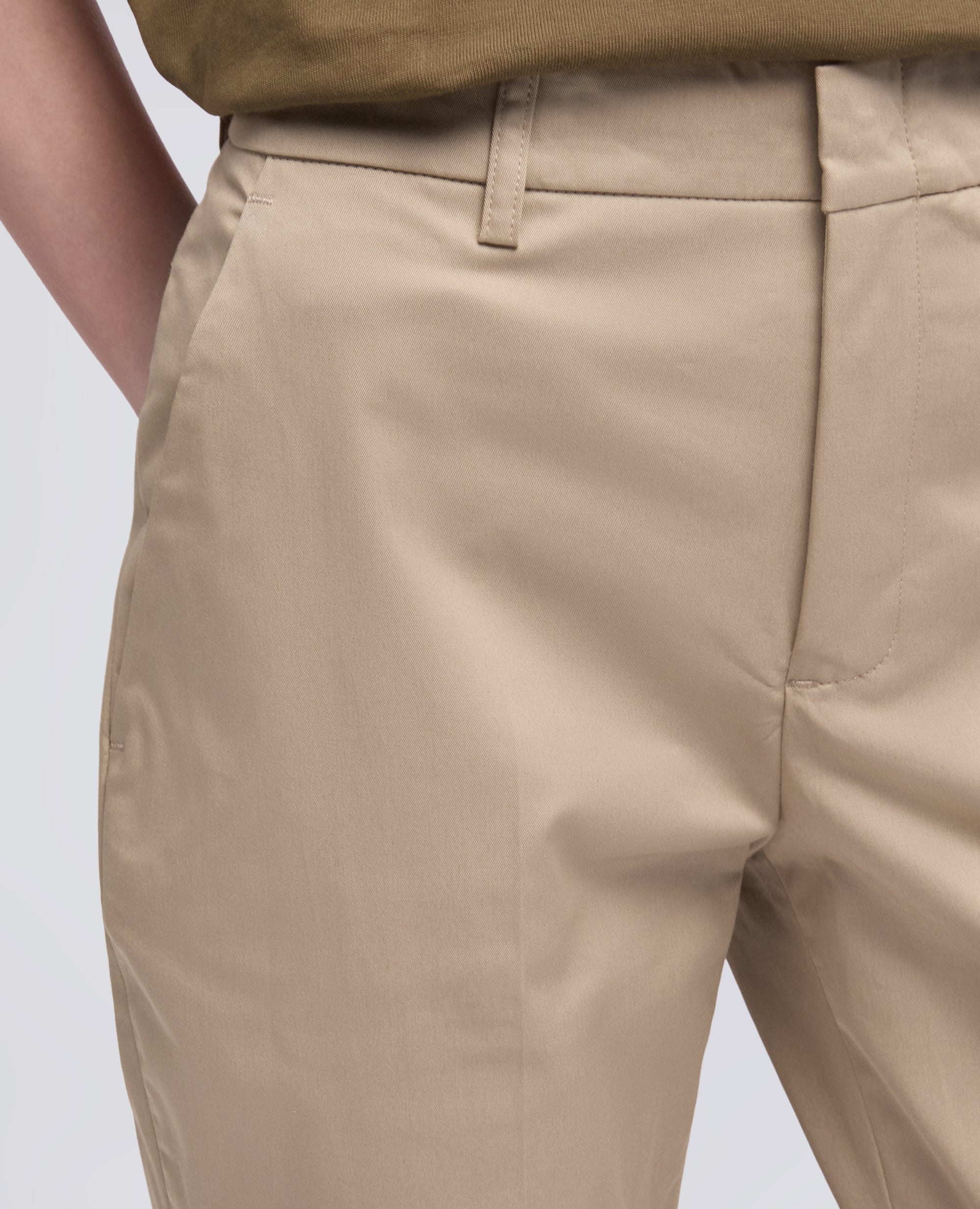 PANTALONE CAPRI IN TWILL DI COTONE STRETCH - BEIGE - ASPESI