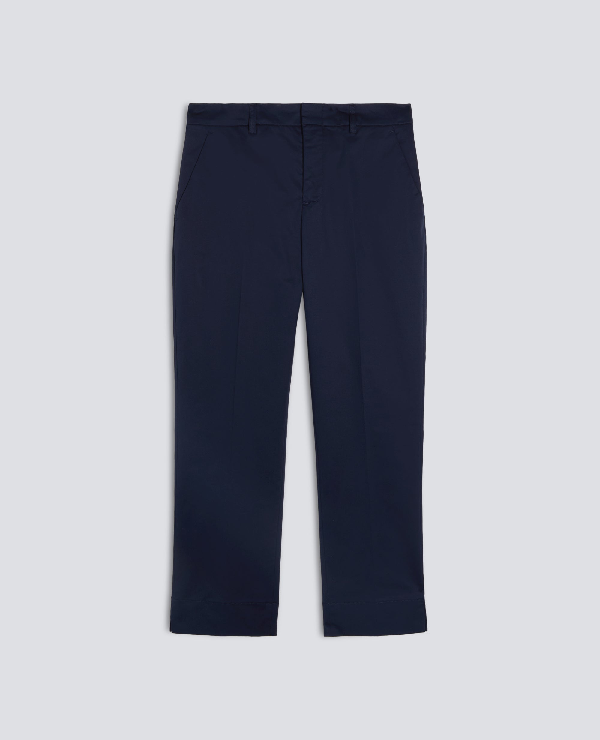 PANTALONE CAPRI IN TWILL DI COTONE STRETCH - BLU - ASPESI