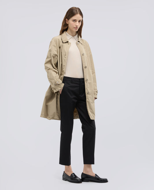 PANTALONE CAPRI IN TWILL DI COTONE STRETCH - NERO - ASPESI