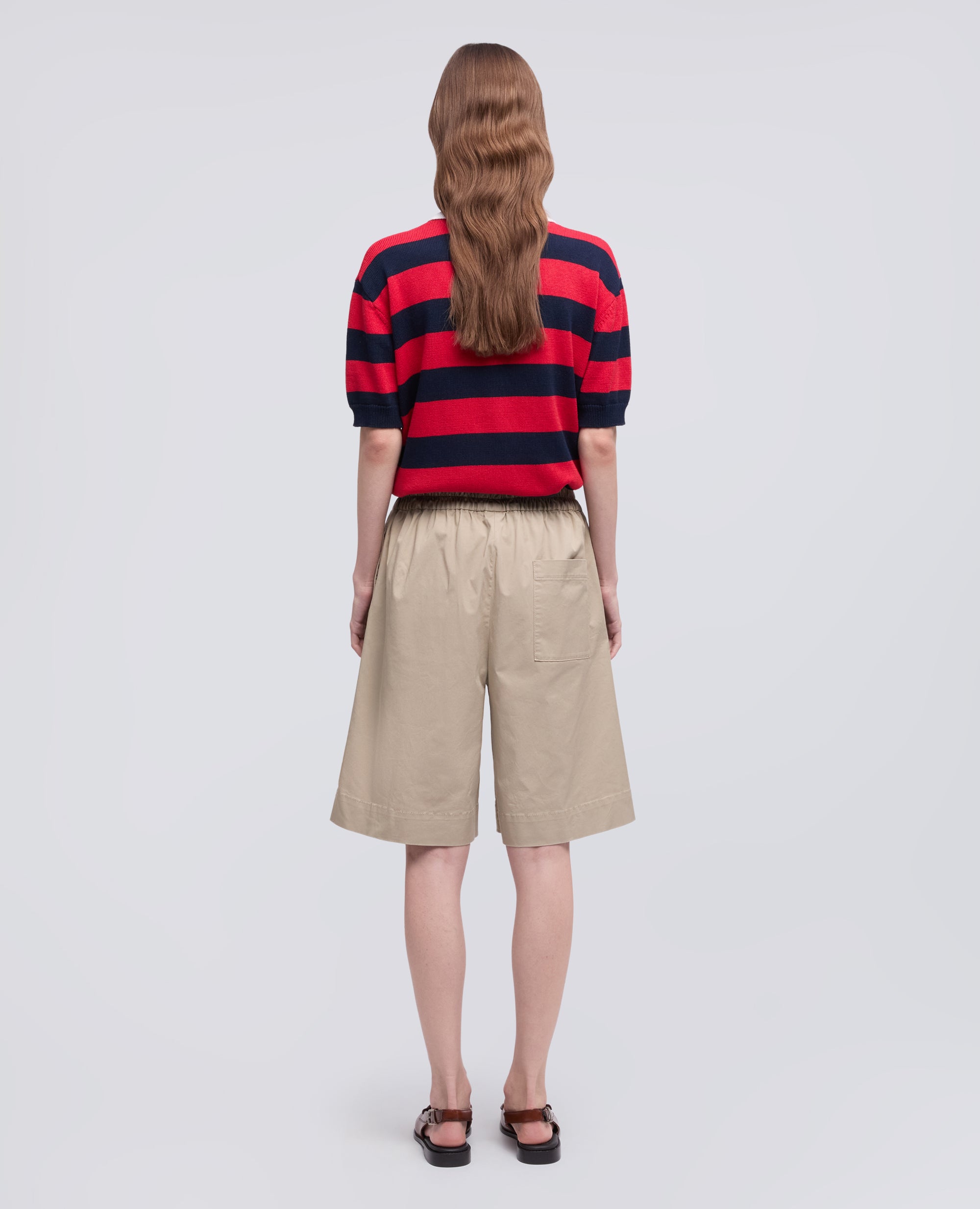 BERMUDA IN TWILL DI COTONE STRETCH - BEIGE - ASPESI