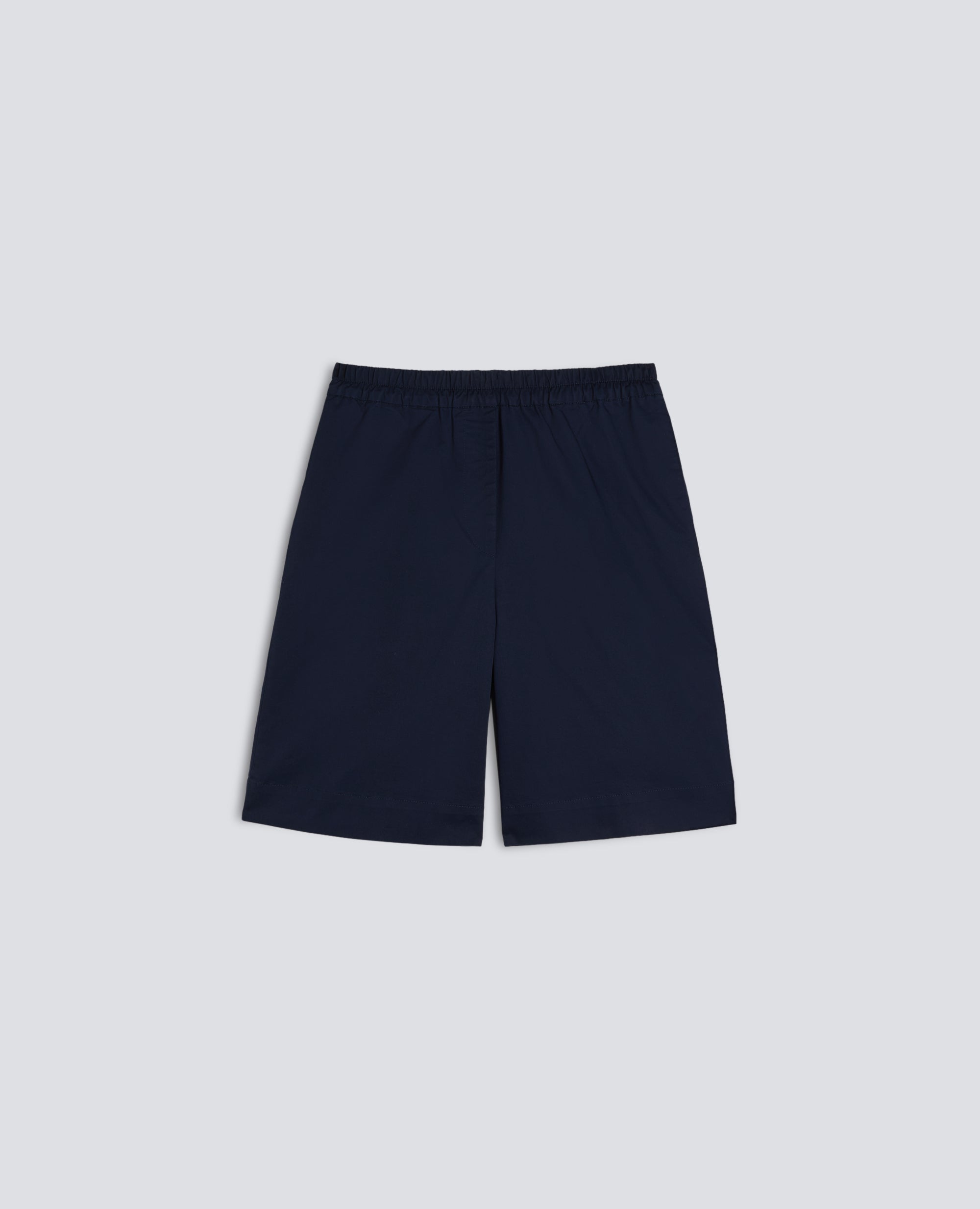 PANTALONES CORTOS BERMUDAS DE SARGA DE ALGODON ELASTICO - BLU - ASPESI