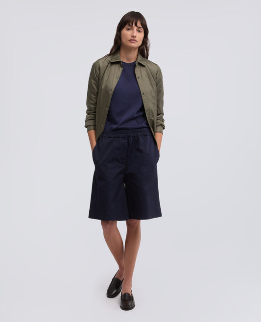 BERMUDA IN TWILL DI COTONE STRETCH - BLU - ASPESI