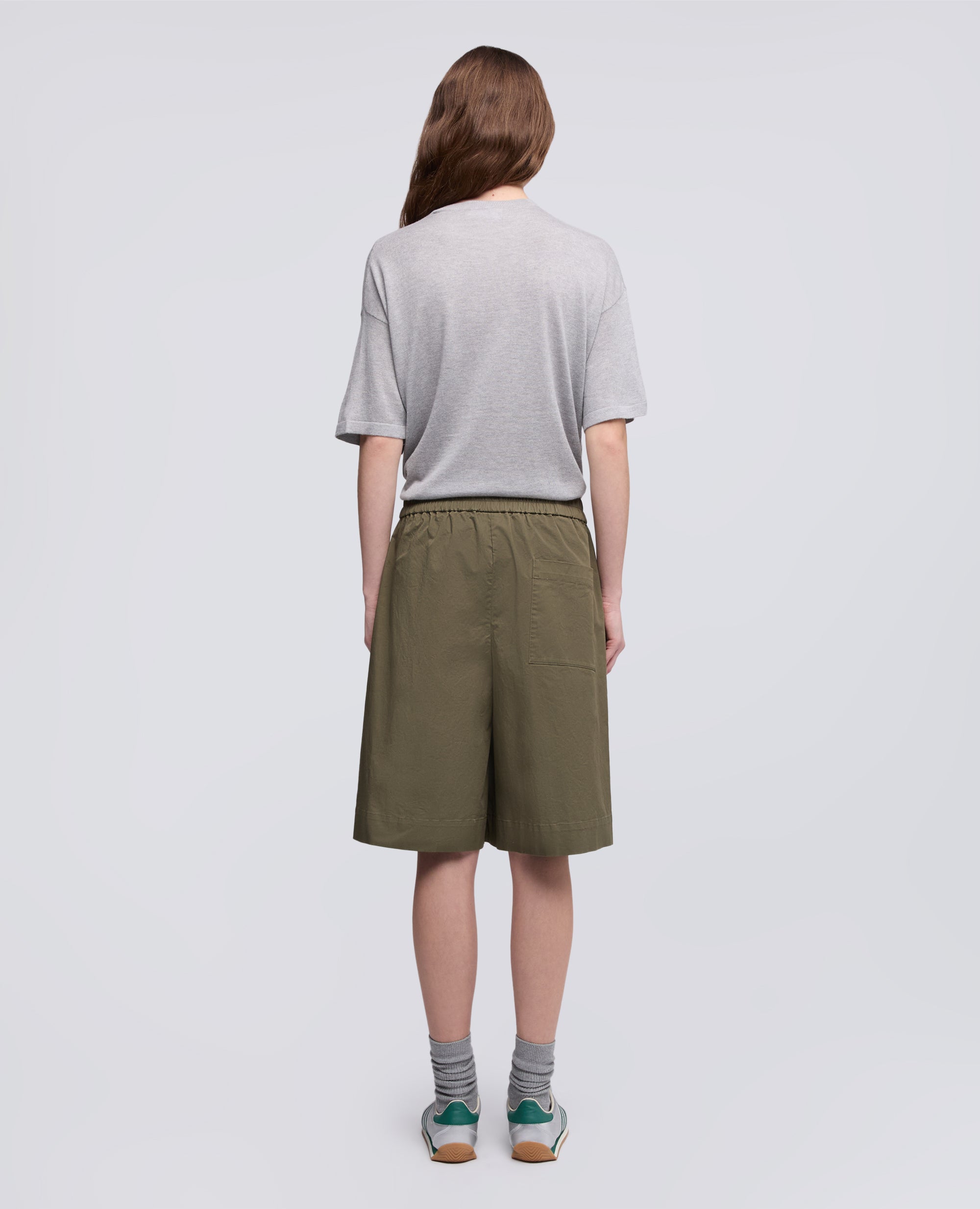 BERMUDA IN TWILL DI COTONE STRETCH - VERDE - ASPESI