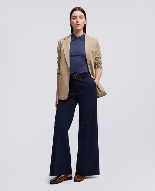 GIACCA MONOPETTO DECOSTRUITA IN TWILL DI COTONE STRETCH - BEIGE - ASPESI