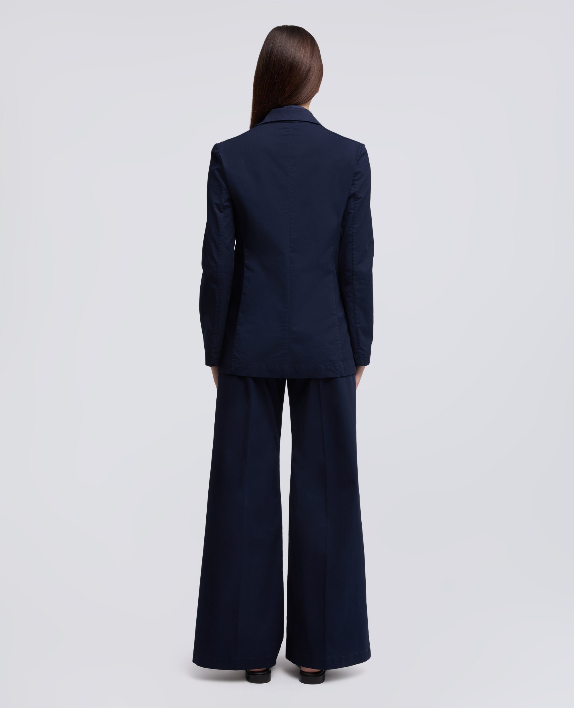 GIACCA MONOPETTO DECOSTRUITA IN TWILL DI COTONE STRETCH - BLU - ASPESI