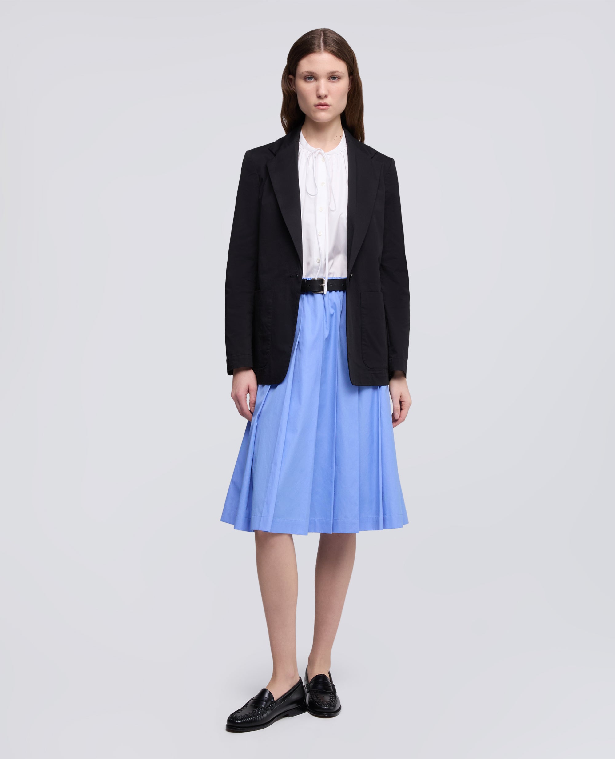 GIACCA MONOPETTO DECOSTRUITA IN TWILL DI COTONE STRETCH - NERO - ASPESI