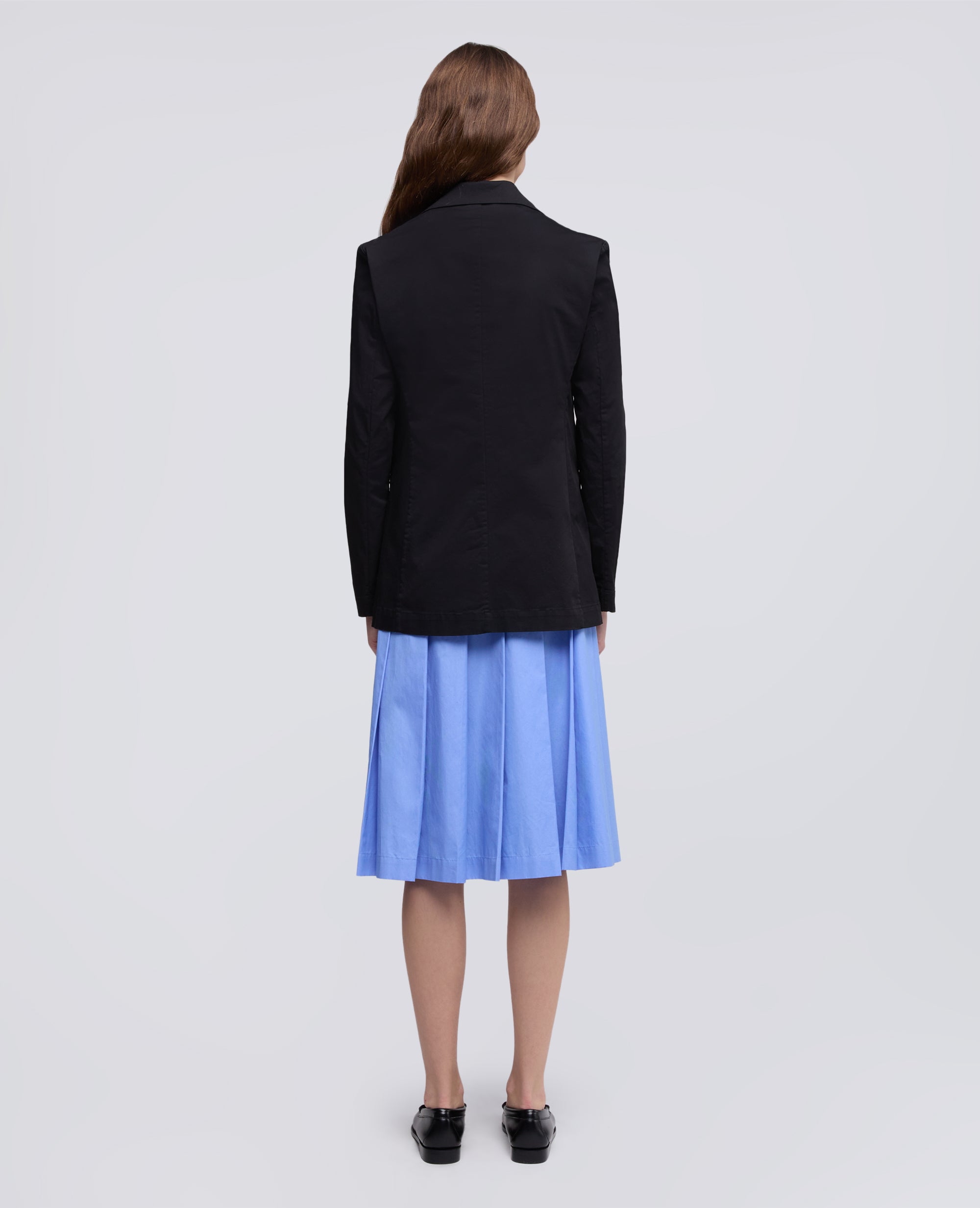 GIACCA MONOPETTO DECOSTRUITA IN TWILL DI COTONE STRETCH - NERO - ASPESI