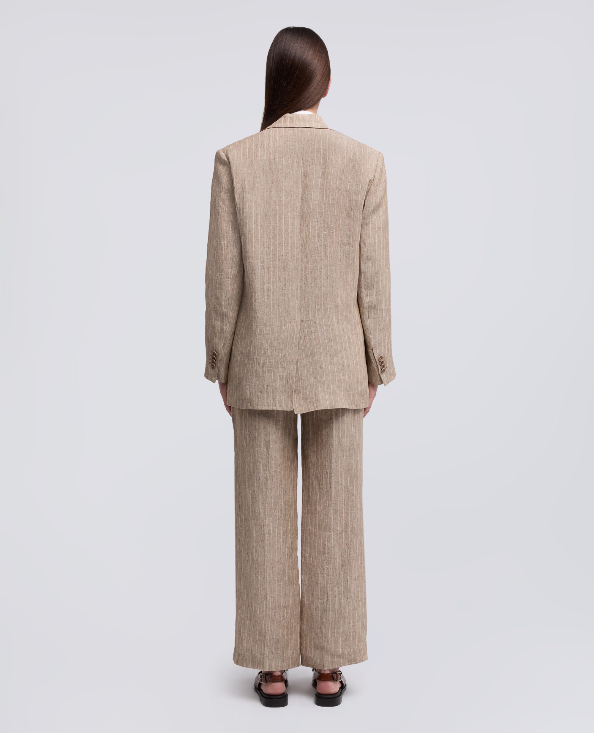 GIACCA UNISEX IN LINO TINTO FILO EFFETTO DELAVE' - BEIGE - ASPESI