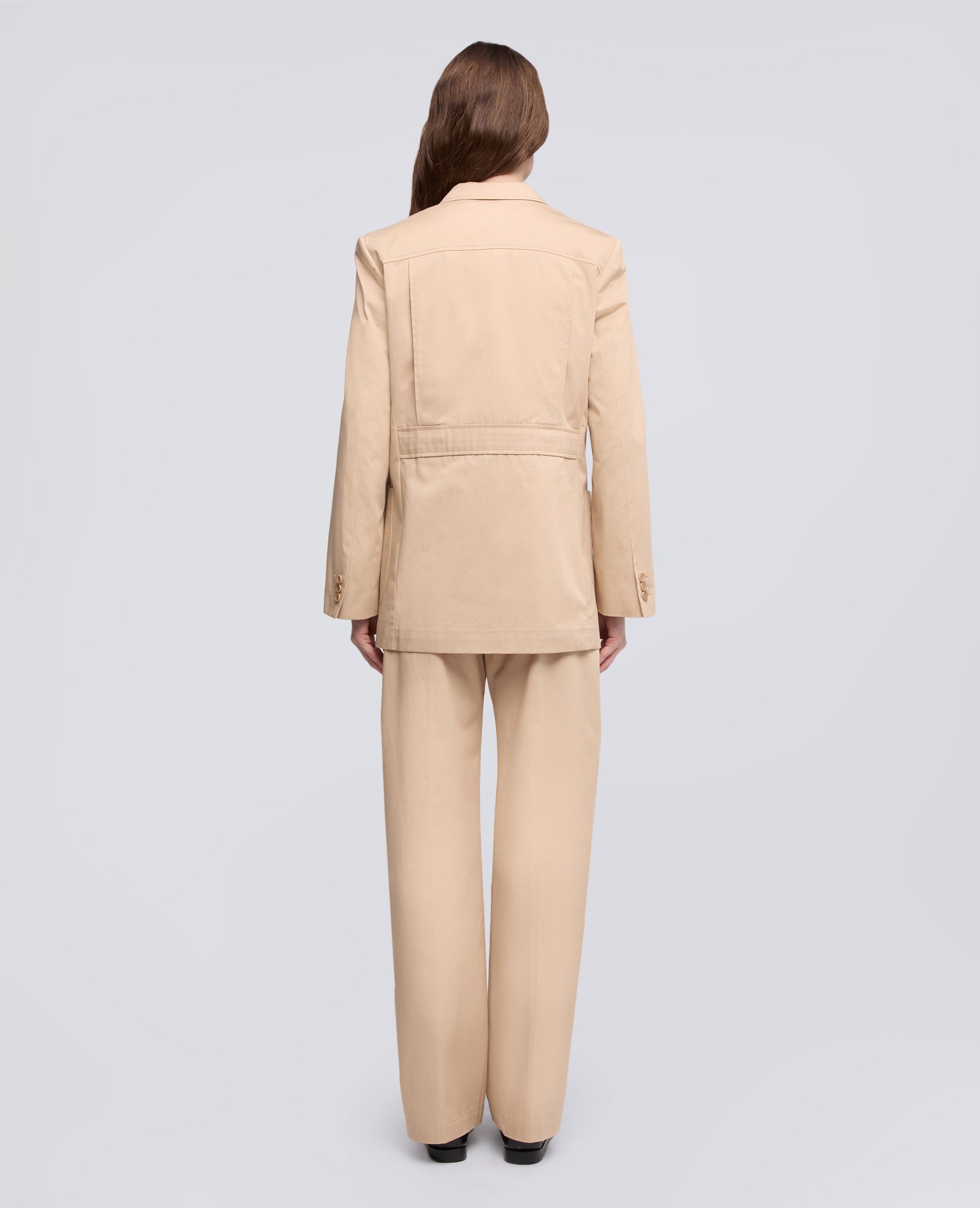 GIACCA MONOPETTO IN TWILL DI COTONE - BEIGE - ASPESI