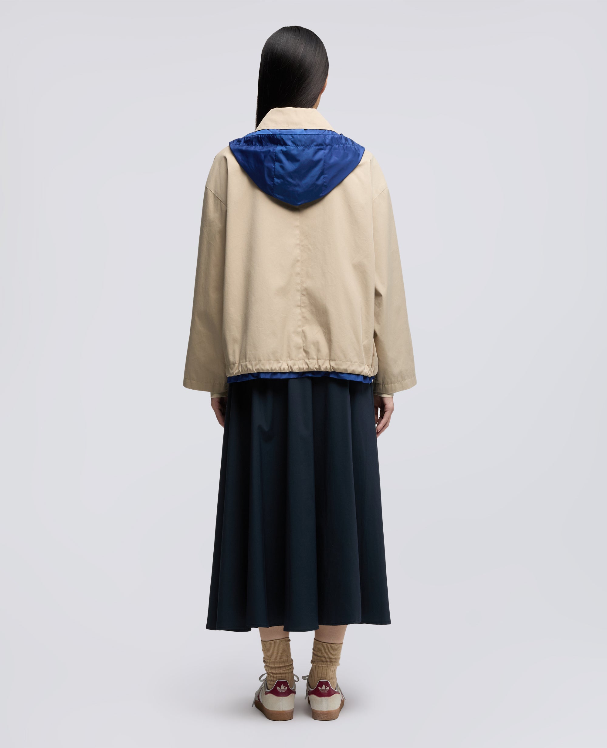GIUBBOTTO REVERSIBILE  IN TWILL DI COTONE POLIAMMIDE E NYLON - BEIGE - ASPESI