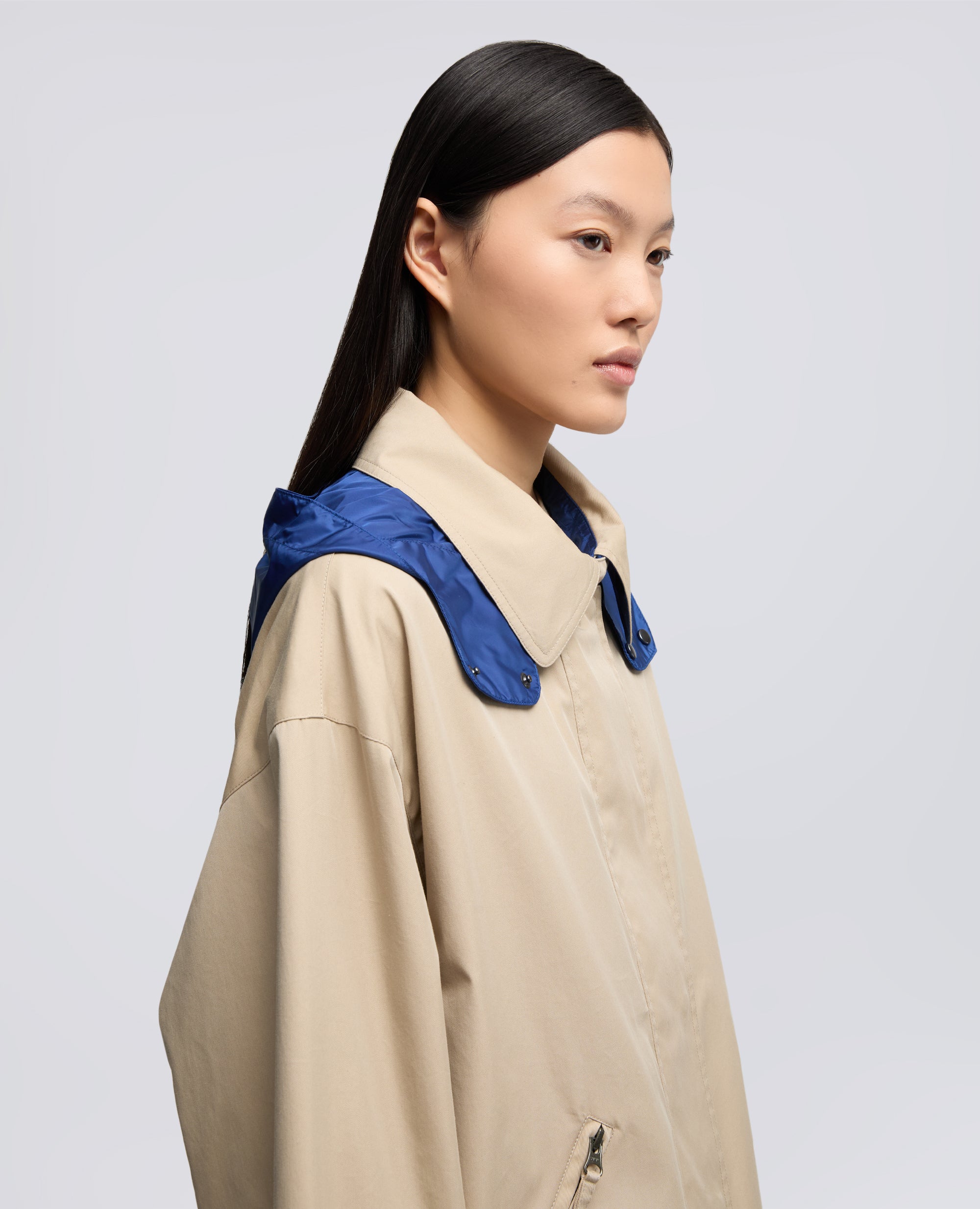 GIUBBOTTO REVERSIBILE  IN TWILL DI COTONE POLIAMMIDE E NYLON - BEIGE - ASPESI