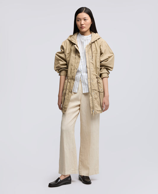 PARKA IN TELA DI COTONE TINTO CAPO - BEIGE - ASPESI