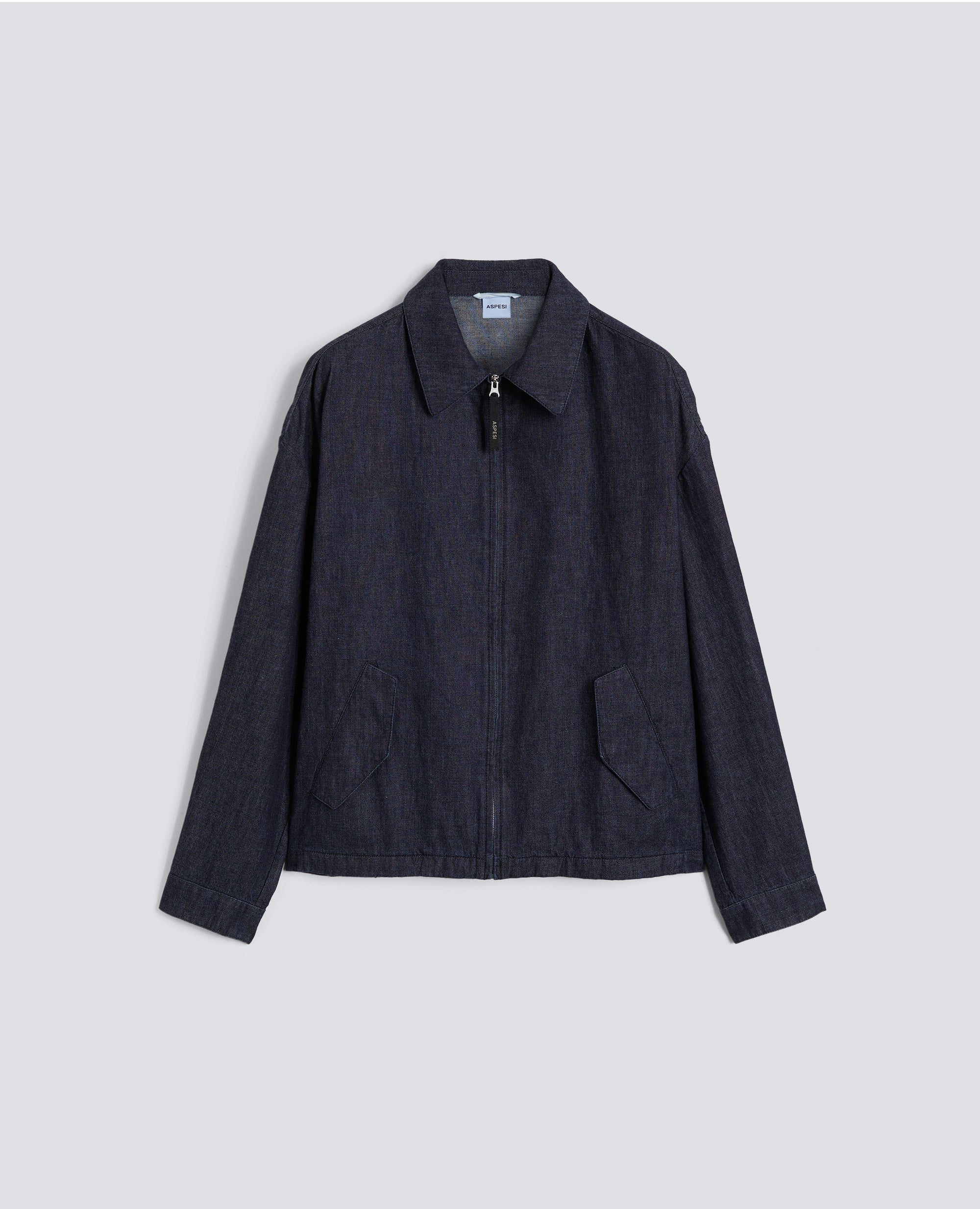 GIUBBOTTO IN DENIM DI COTONE LEGGERO - BLU - ASPESI