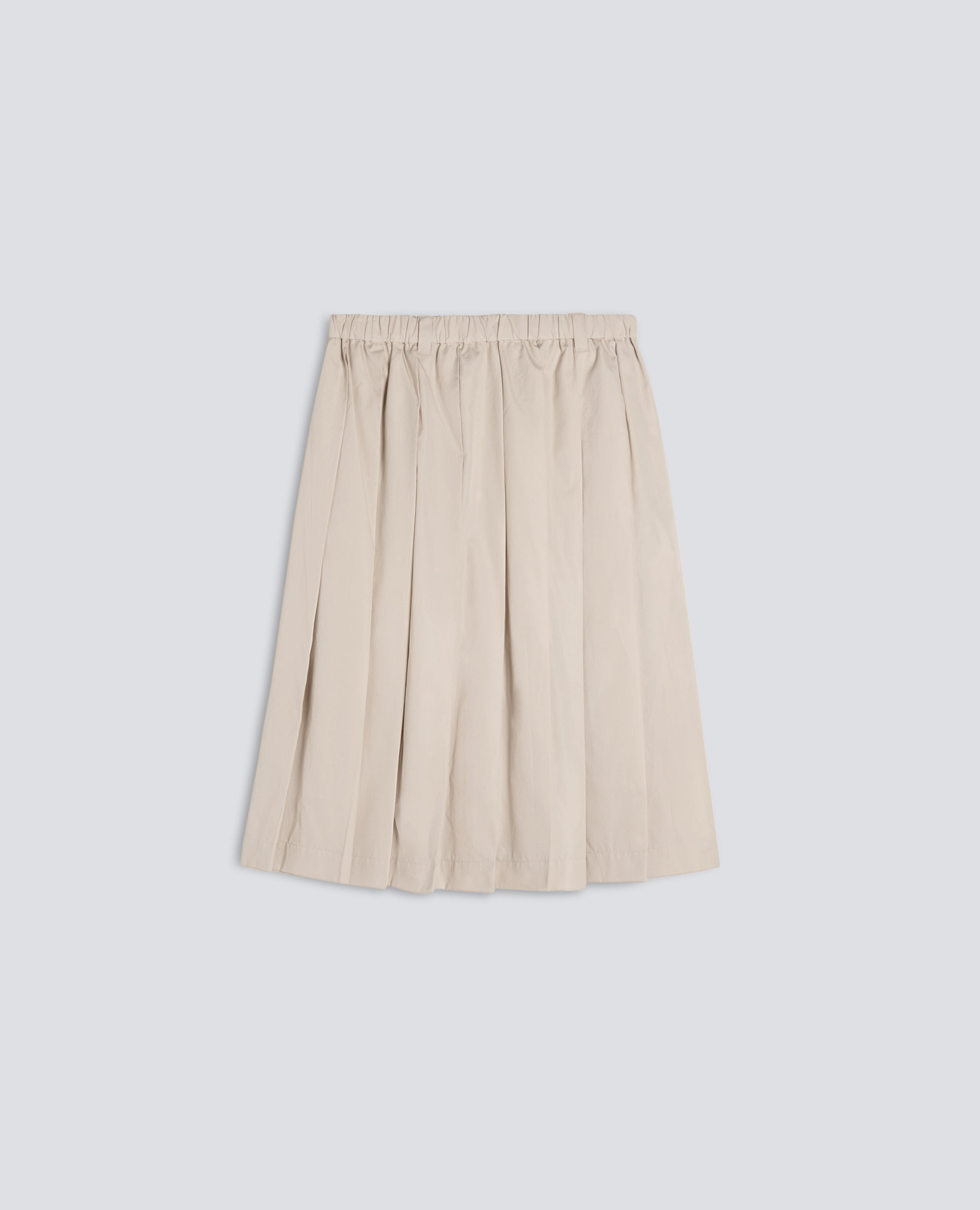 GONNA A PIEGHE IN POPELINE DI COTONE - BEIGE - ASPESI