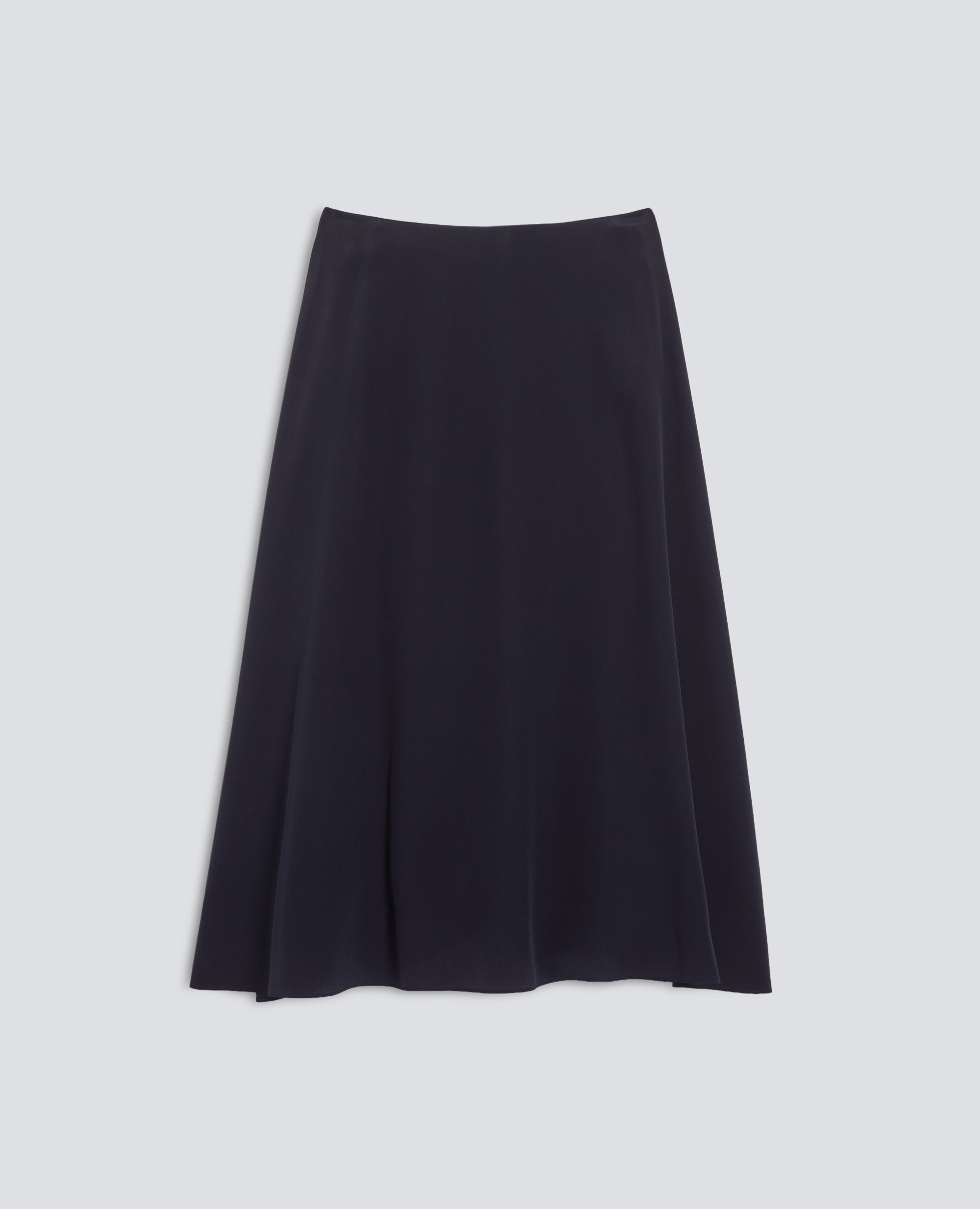 GONNA LUNGA IN CREPE DE CHINE DI SETA - BLU - ASPESI