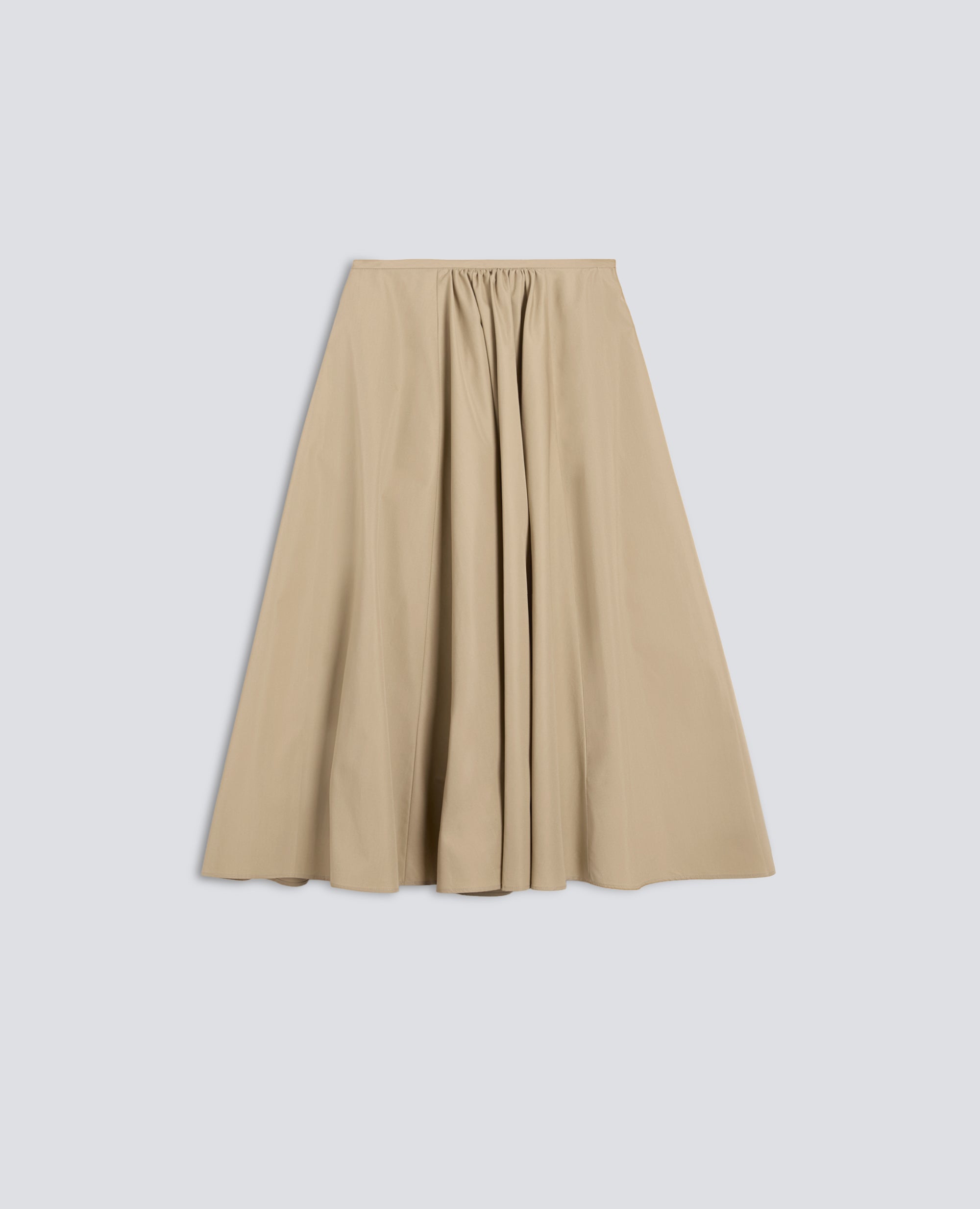 GONNA IN POPELINE COTONE - BEIGE - ASPESI