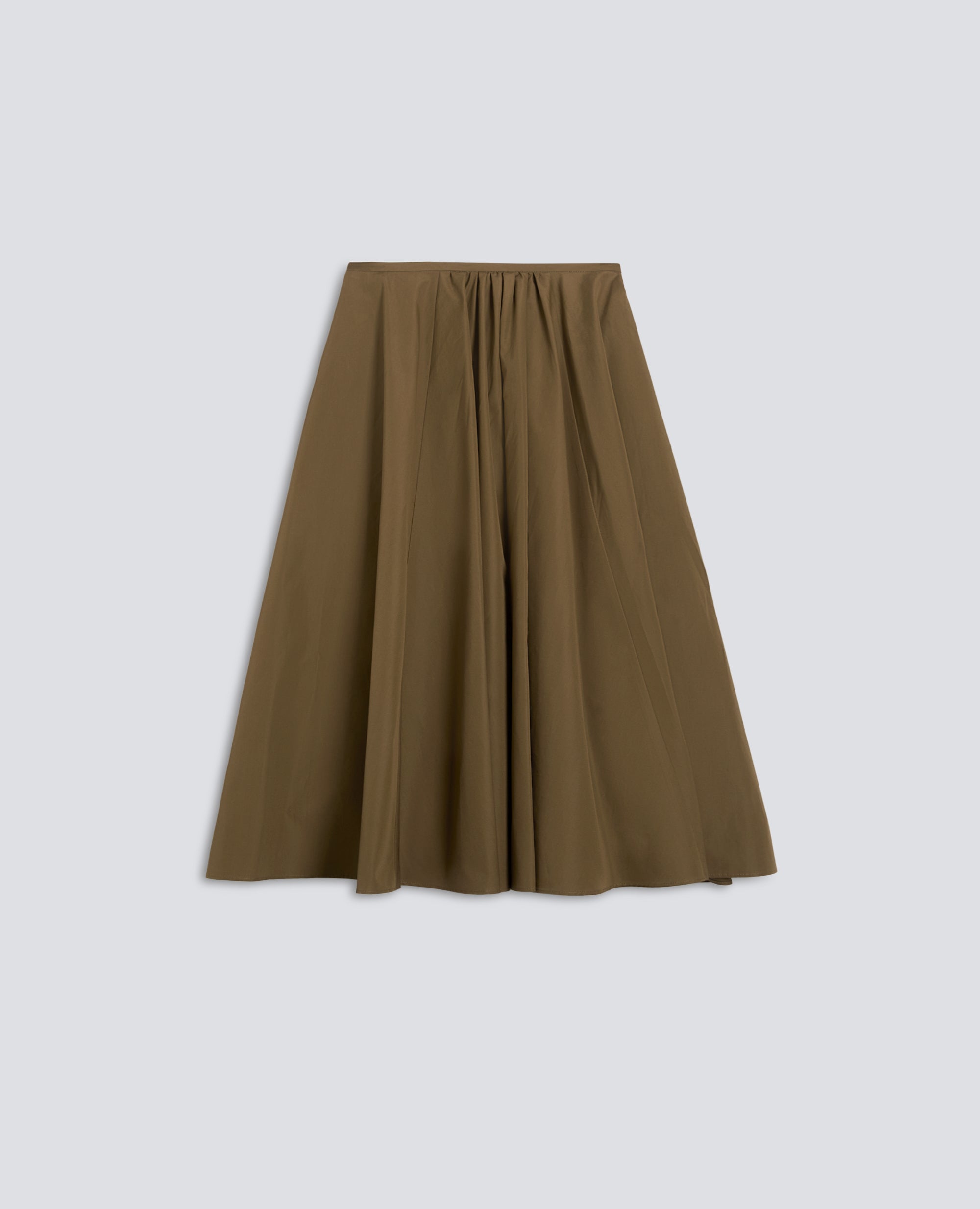 GONNA IN POPELINE COTONE - VERDE - ASPESI