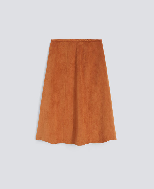 GONNA IN ALCANTARA ® ORIGINALE - MARRONE - ASPESI