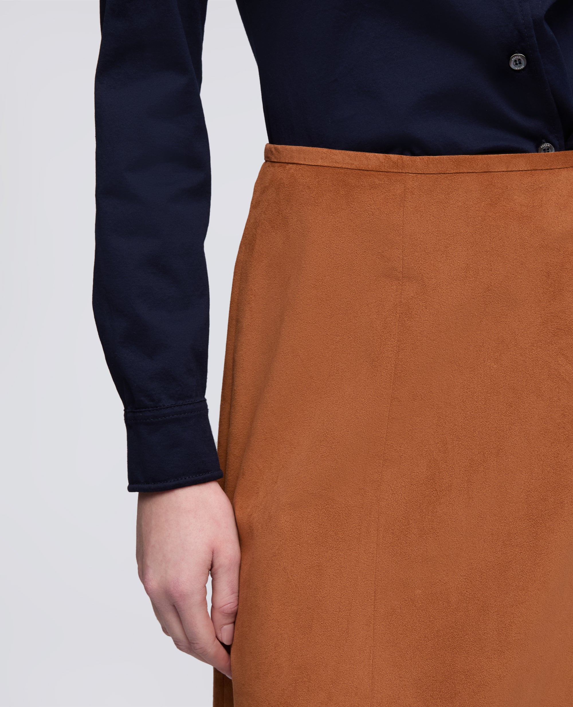 GONNA IN ALCANTARA ® ORIGINALE - MARRONE - ASPESI