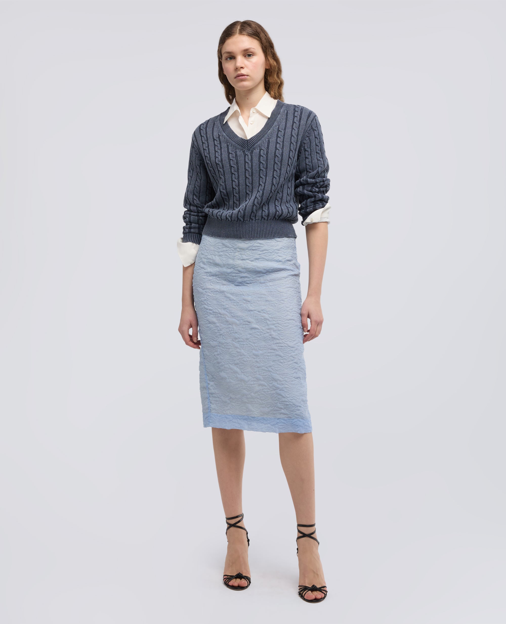 CLOQUE'-MANTELROCK - AZZURRO - ASPESI