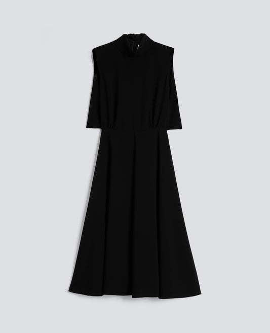 ABITO IN CADY CREPE DI TRIACETATO E POLIESTERE - NERO - ASPESI