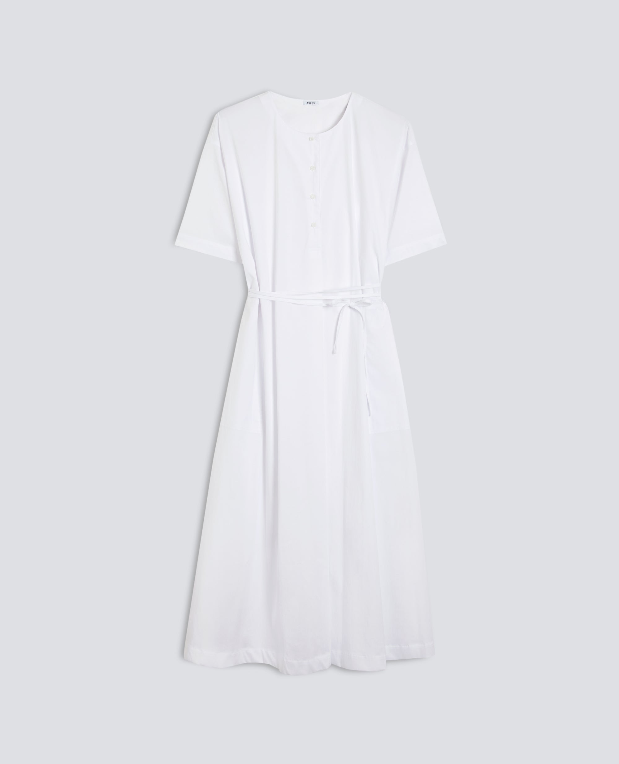 ABITO IN POPELINE DI COTONE E NYLON STRETCH - BIANCO - ASPESI