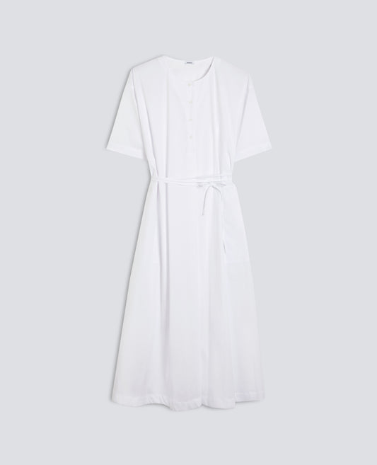 ABITO IN POPELINE DI COTONE E NYLON STRETCH - BIANCO - ASPESI