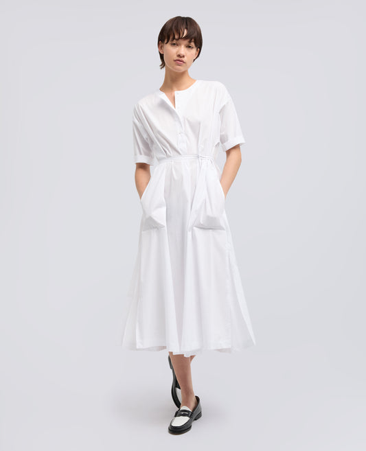 ABITO IN POPELINE DI COTONE E NYLON STRETCH - BIANCO - ASPESI
