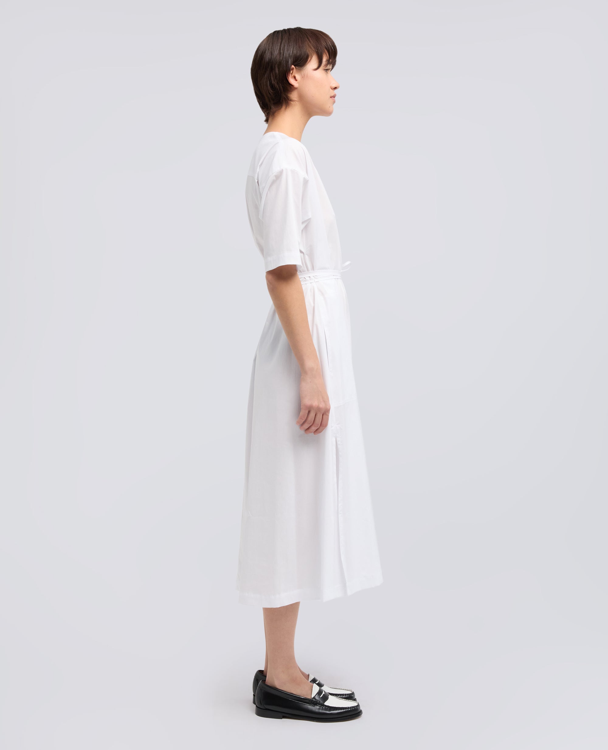 ABITO IN POPELINE DI COTONE E NYLON STRETCH - BIANCO - ASPESI