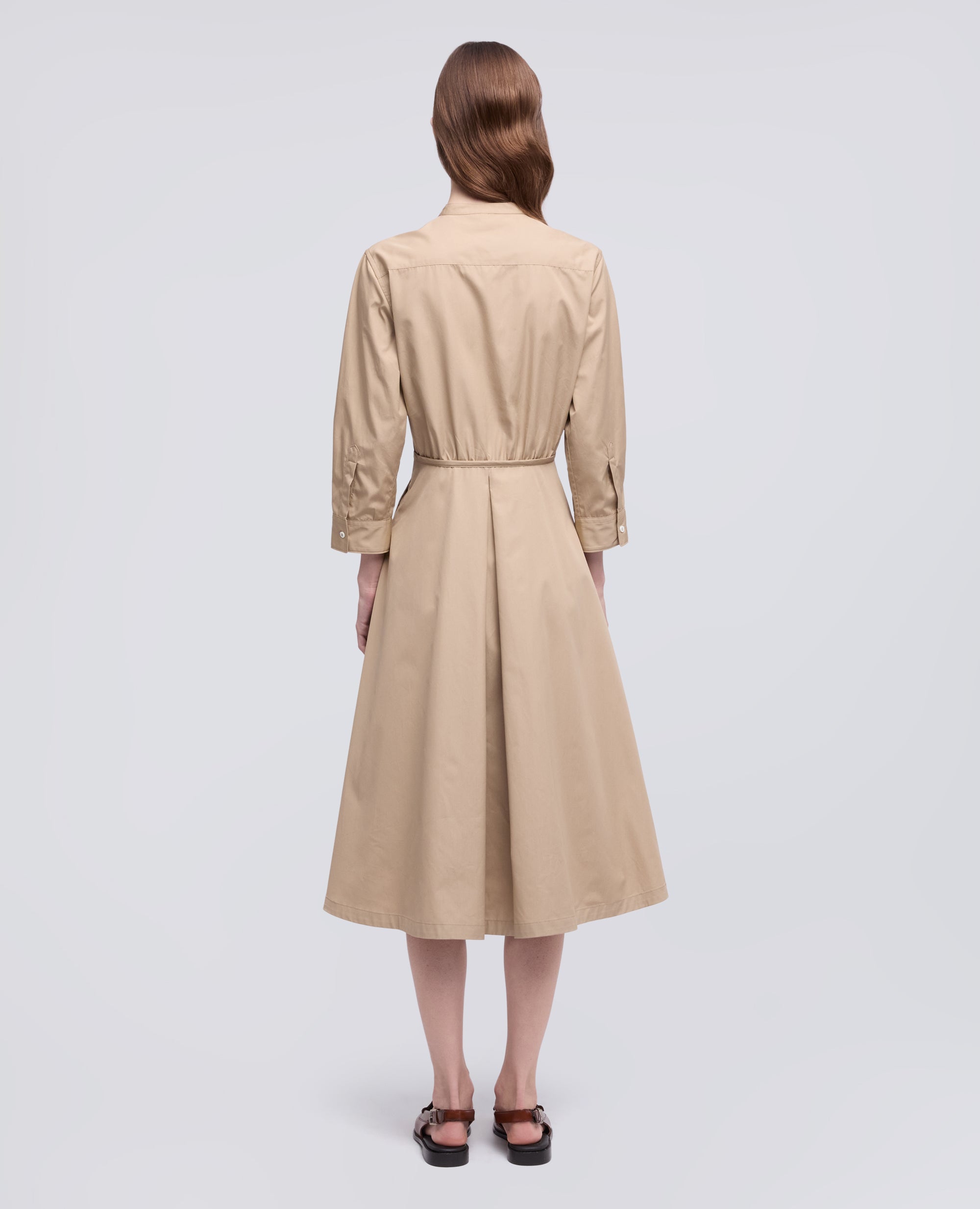 ABITO IN POPELINE DI COTONE - BEIGE - ASPESI