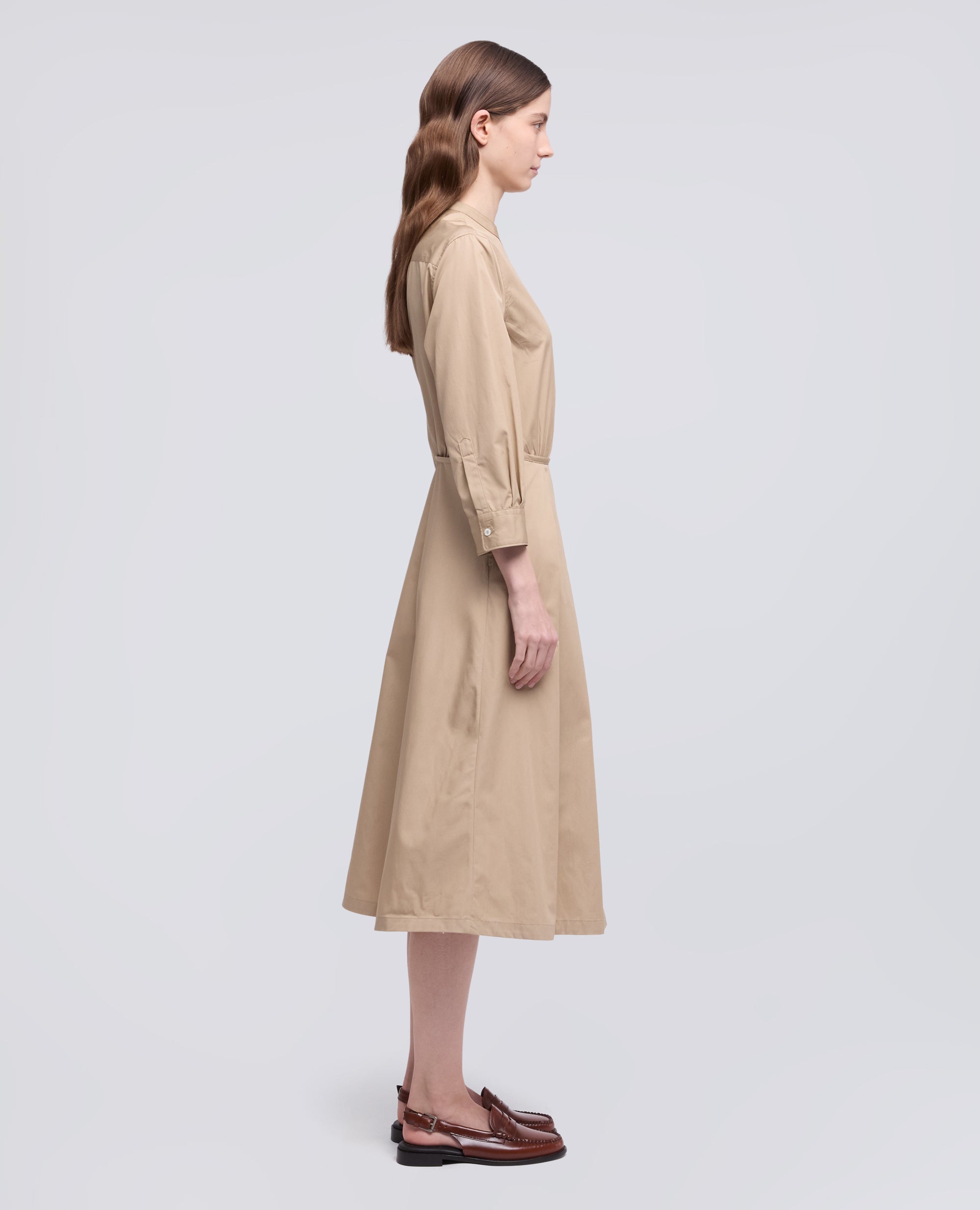 ABITO IN POPELINE DI COTONE - BEIGE - ASPESI