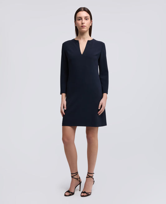 ABITO IN CADY CREPE IN TRIACETATO E POLIESTERE - BLU - ASPESI