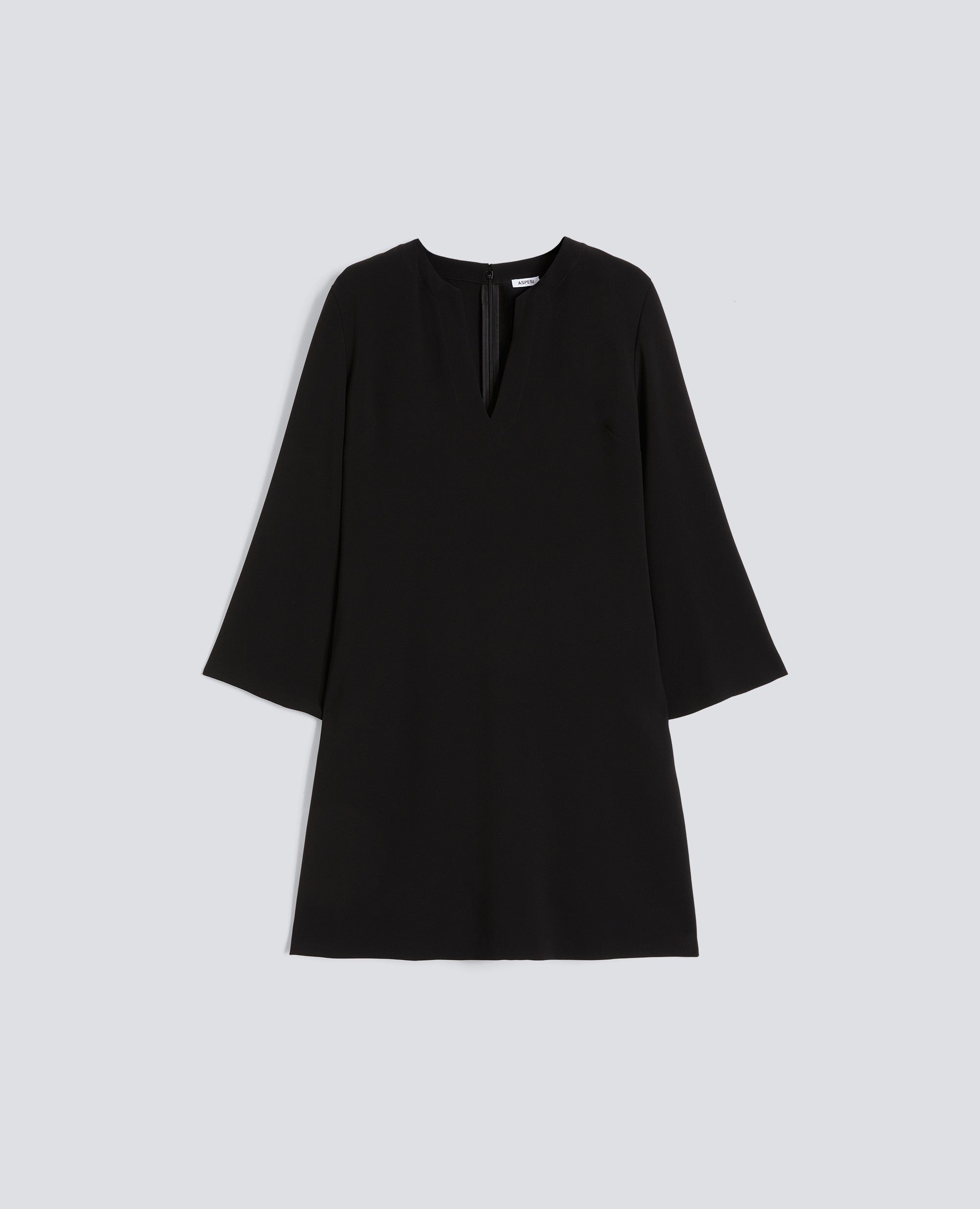 ABITO IN CADY CREPE IN TRIACETATO E POLIESTERE - NERO - ASPESI