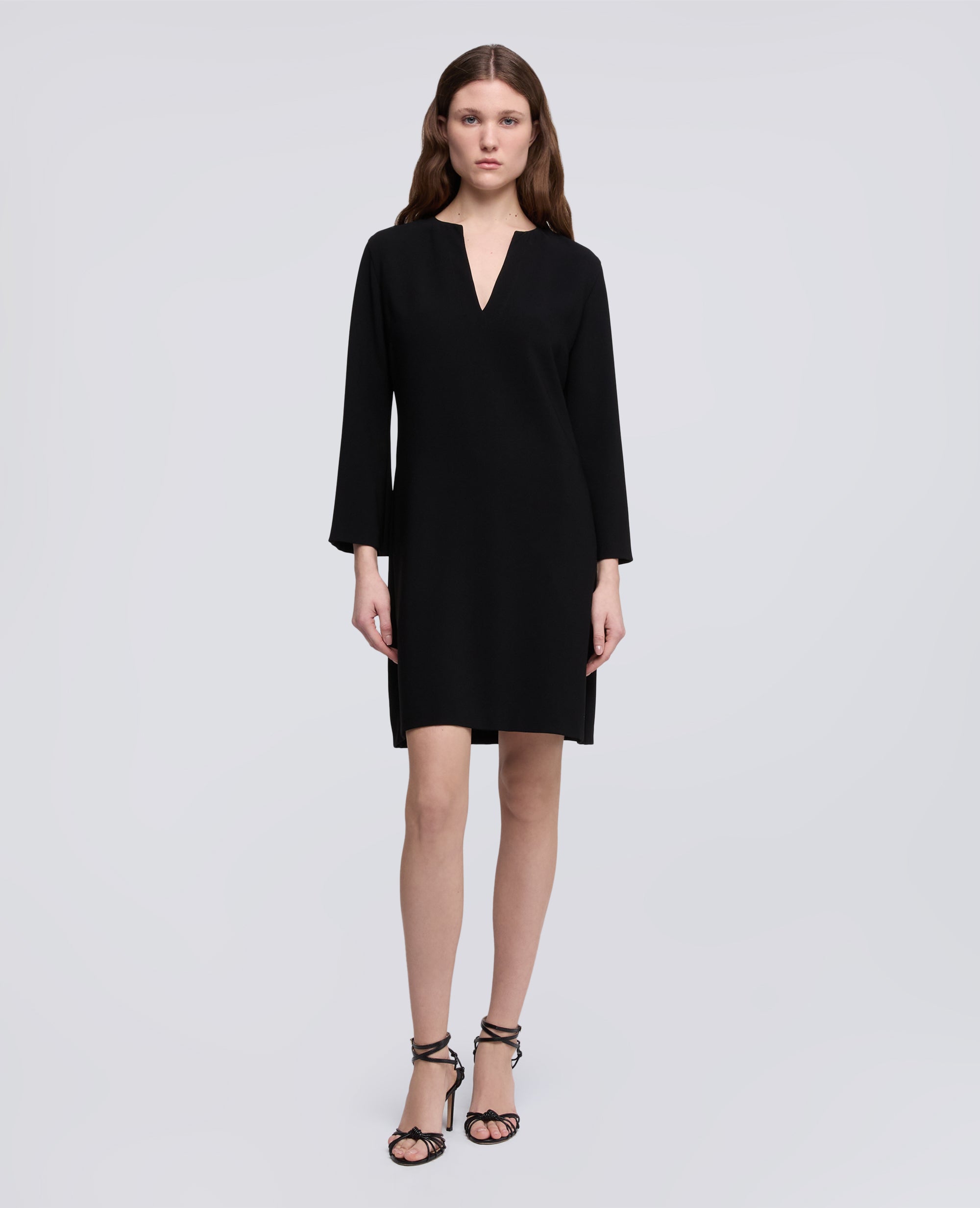 ABITO IN CADY CREPE IN TRIACETATO E POLIESTERE - NERO - ASPESI