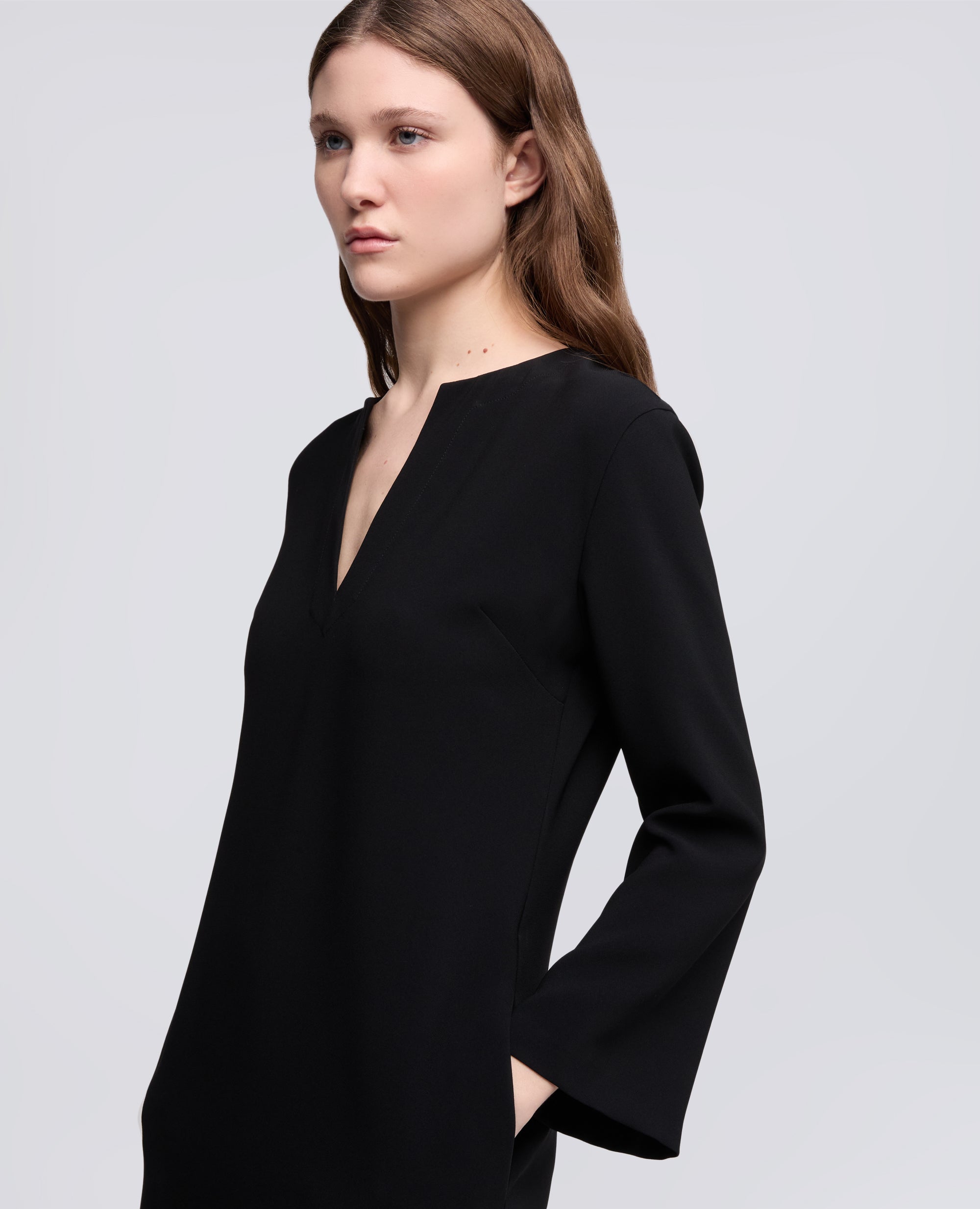 ABITO IN CADY CREPE IN TRIACETATO E POLIESTERE - NERO - ASPESI