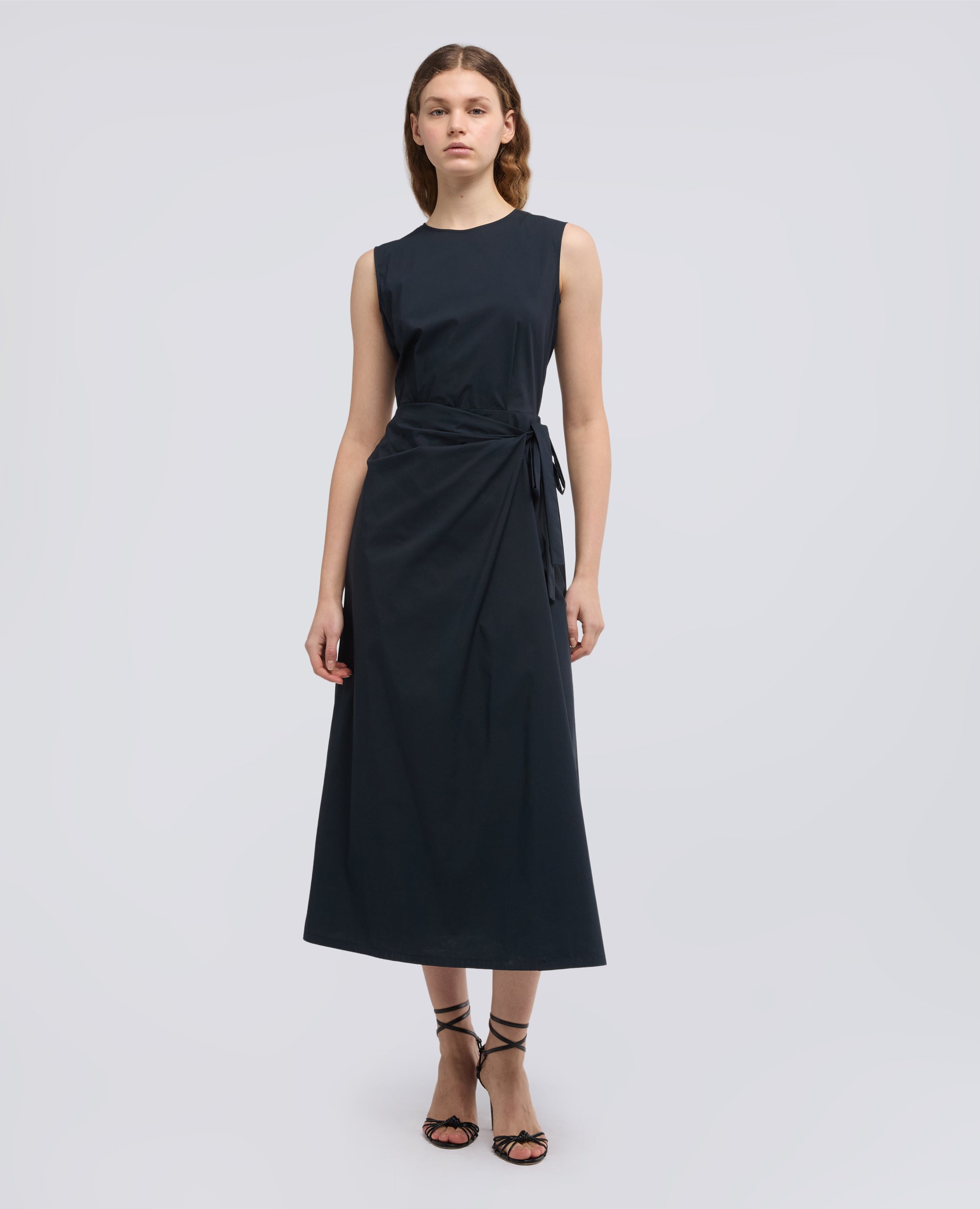 ABITO IN POPELINE DI COTONE NYLON STRETCH - BLU - ASPESI