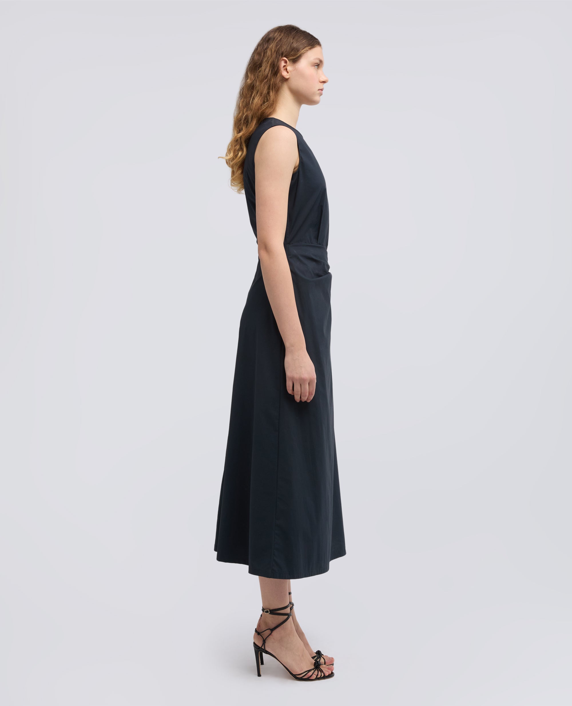 ABITO IN POPELINE DI COTONE NYLON STRETCH - BLU - ASPESI