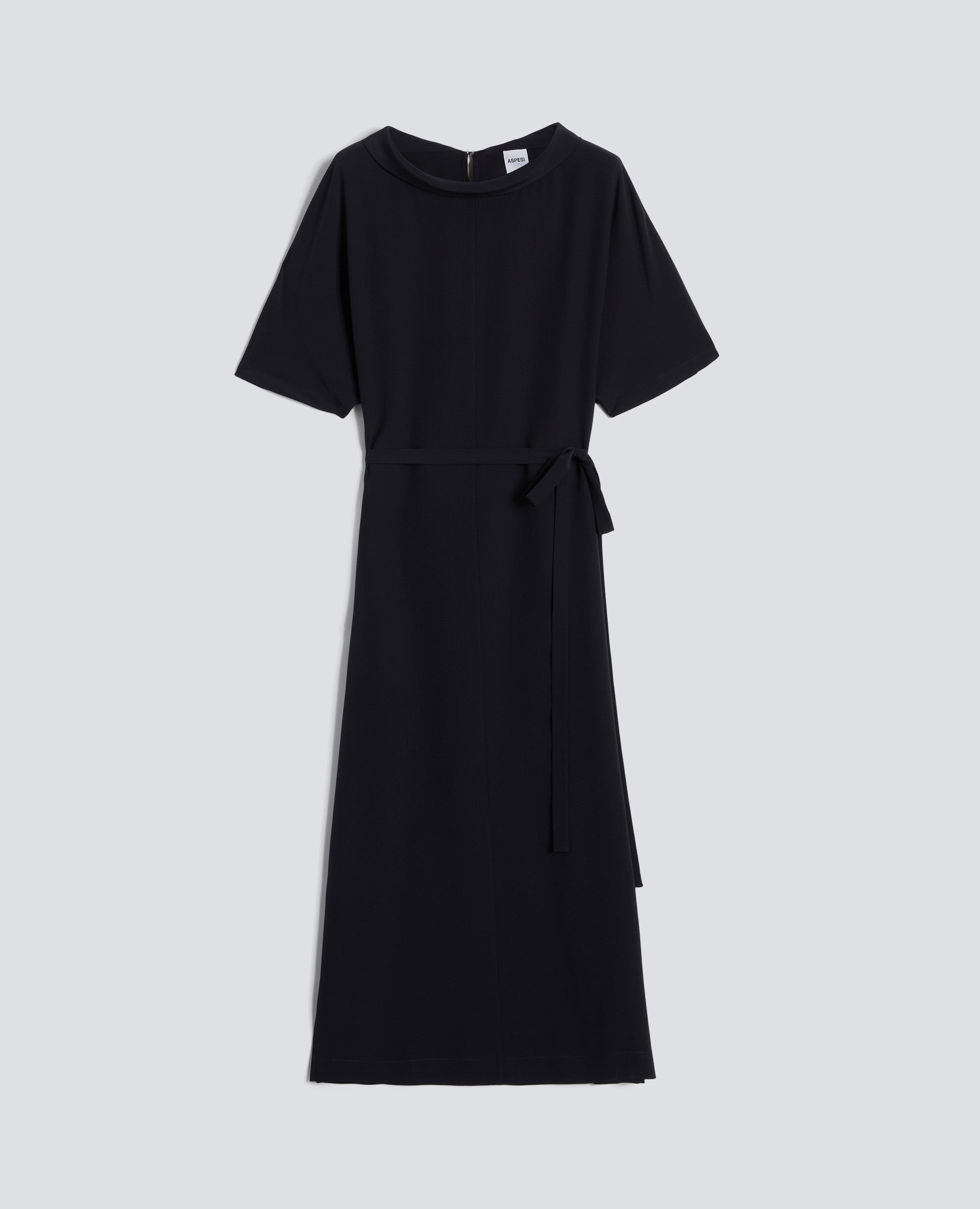 ABITO IN CREPE DE CHINE SETA - BLU - ASPESI
