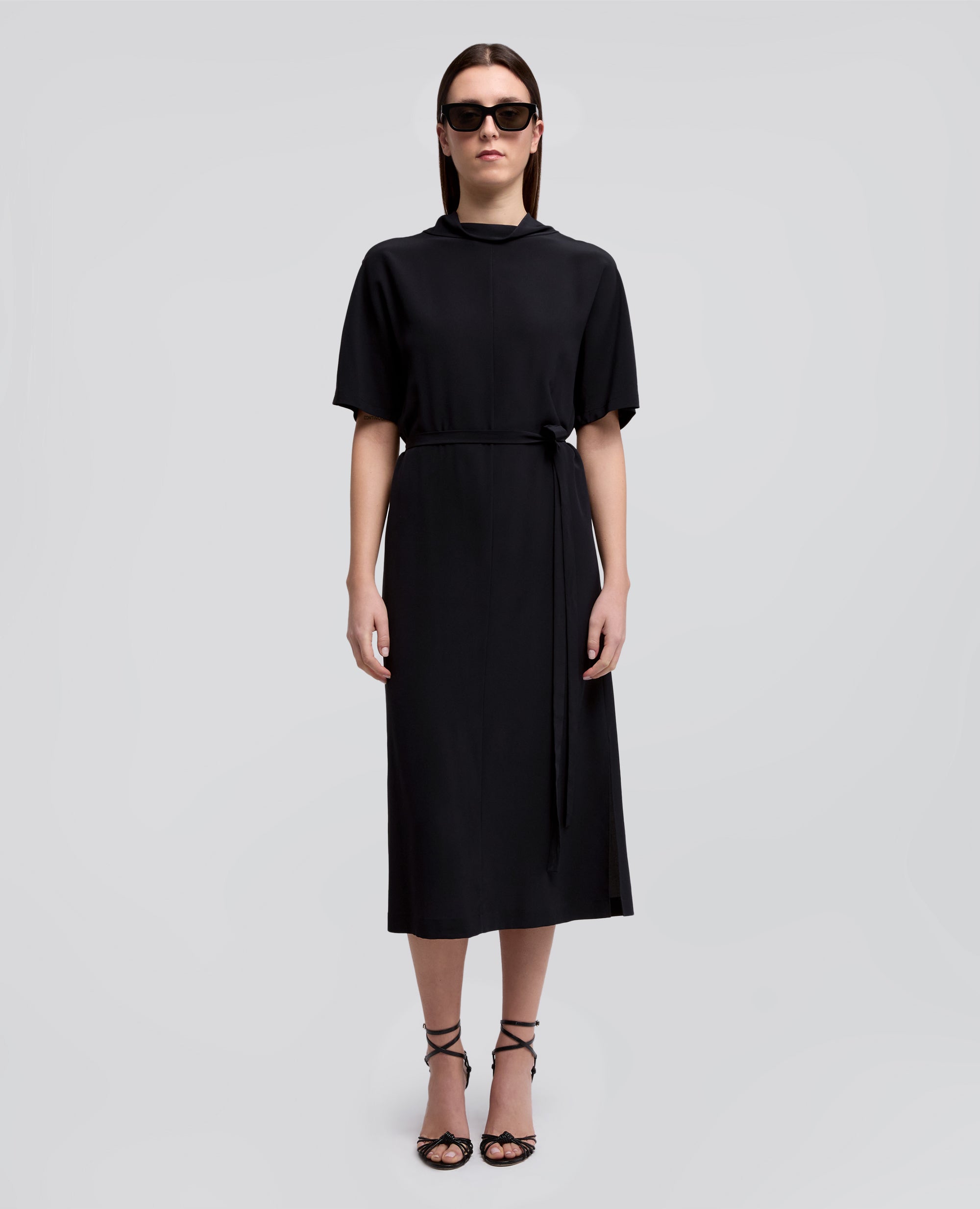ABITO IN CREPE DE CHINE SETA - BLU - ASPESI