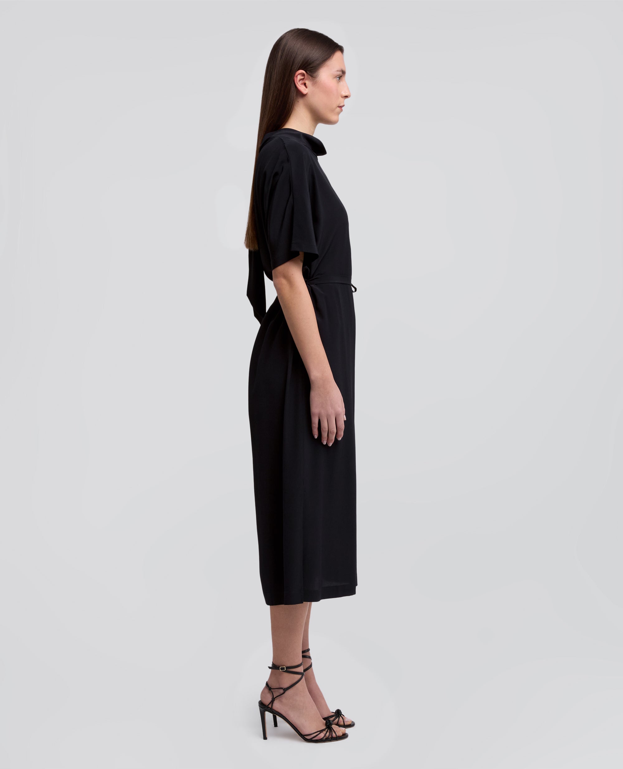 ABITO IN CREPE DE CHINE SETA - BLU - ASPESI