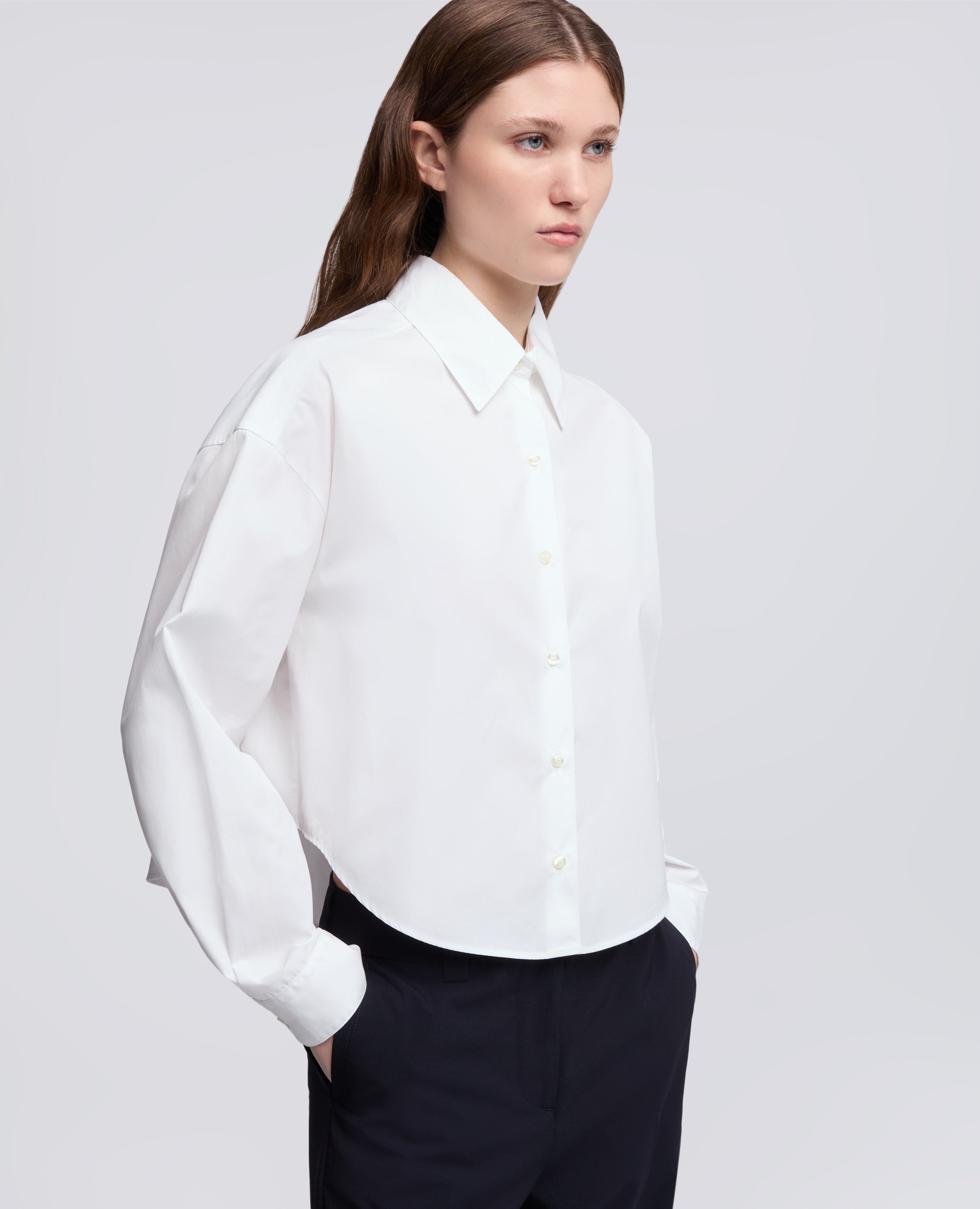 CAMICIA IN POPELINE DI COTONE - BIANCO - ASPESI