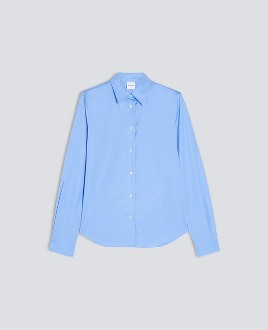 CAMICIA IN POPELINE DI COTONE - AZZURRO - ASPESI