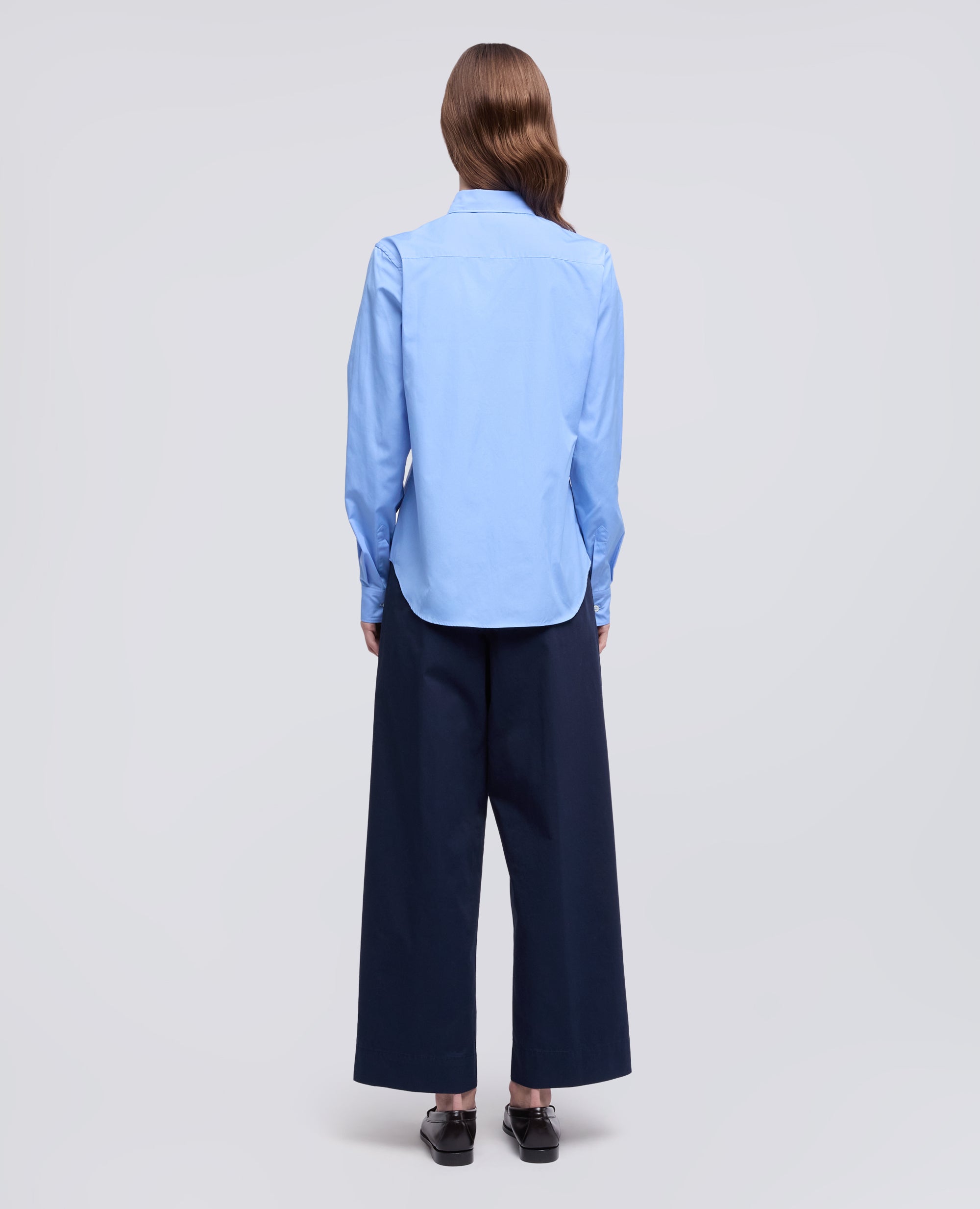 CAMISA DE ALGODON POPELINA - AZZURRO - ASPESI